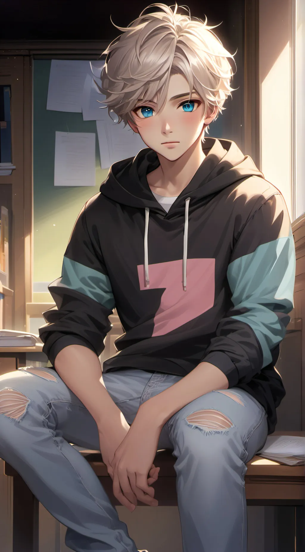 ai character: Adrien background