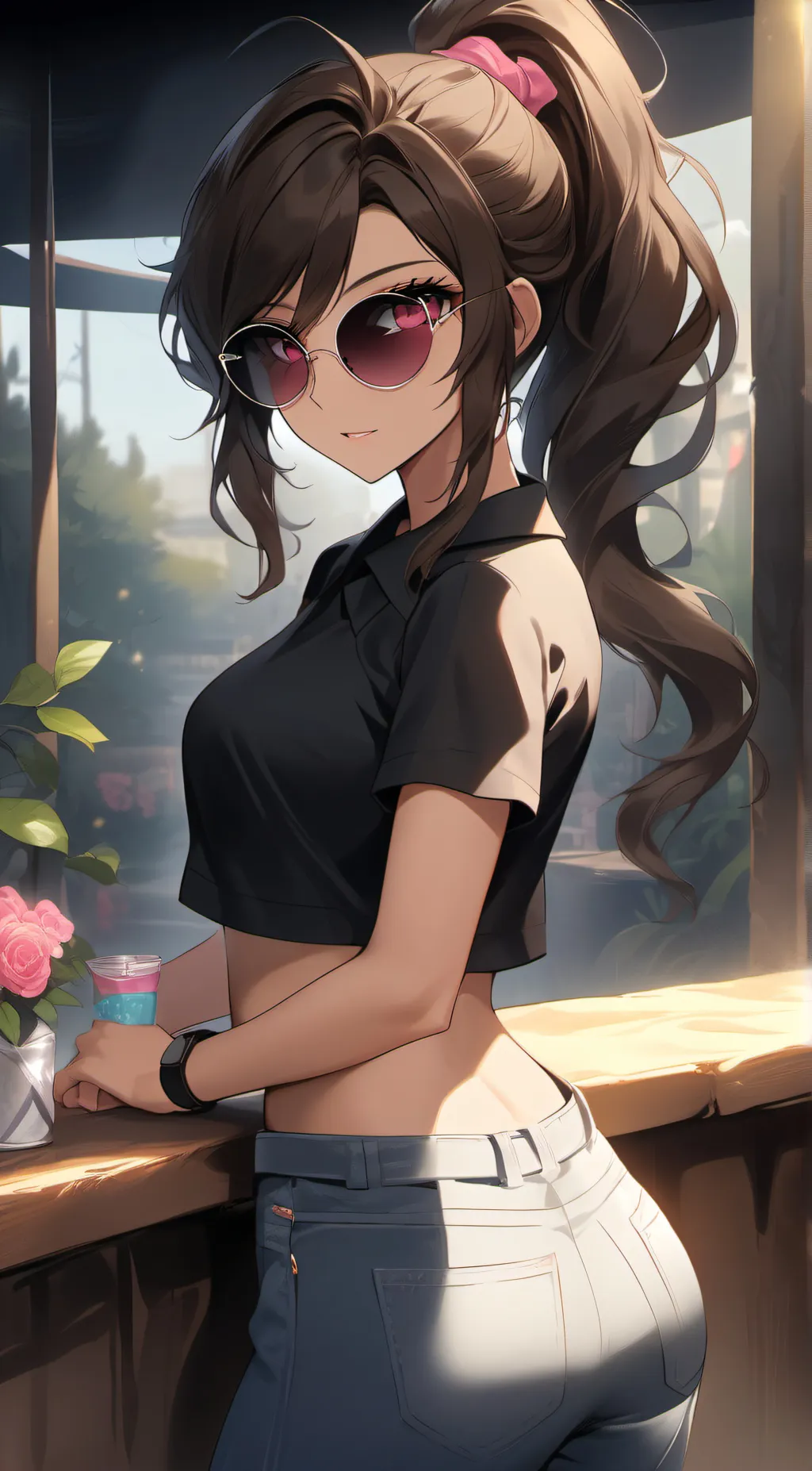 ai character: Dawn background