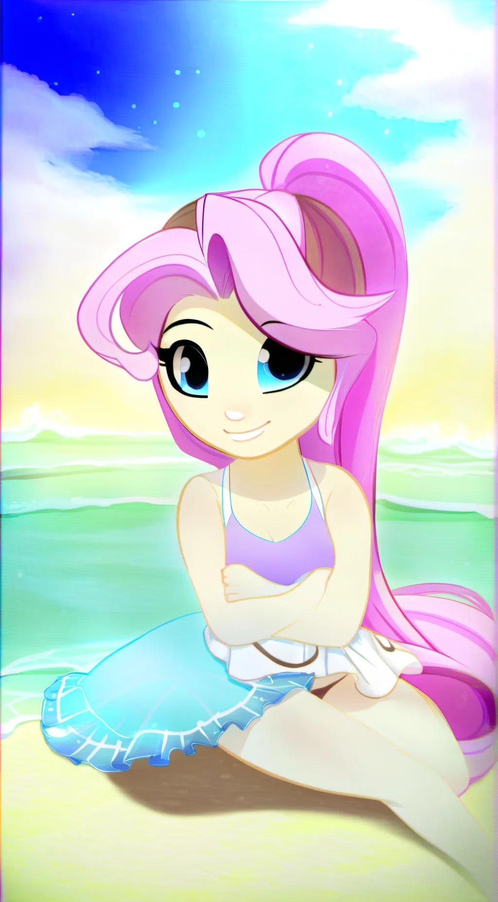 ai character: flutter shy background