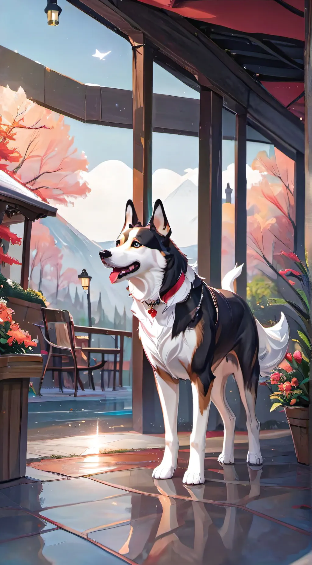 ai character: dog background