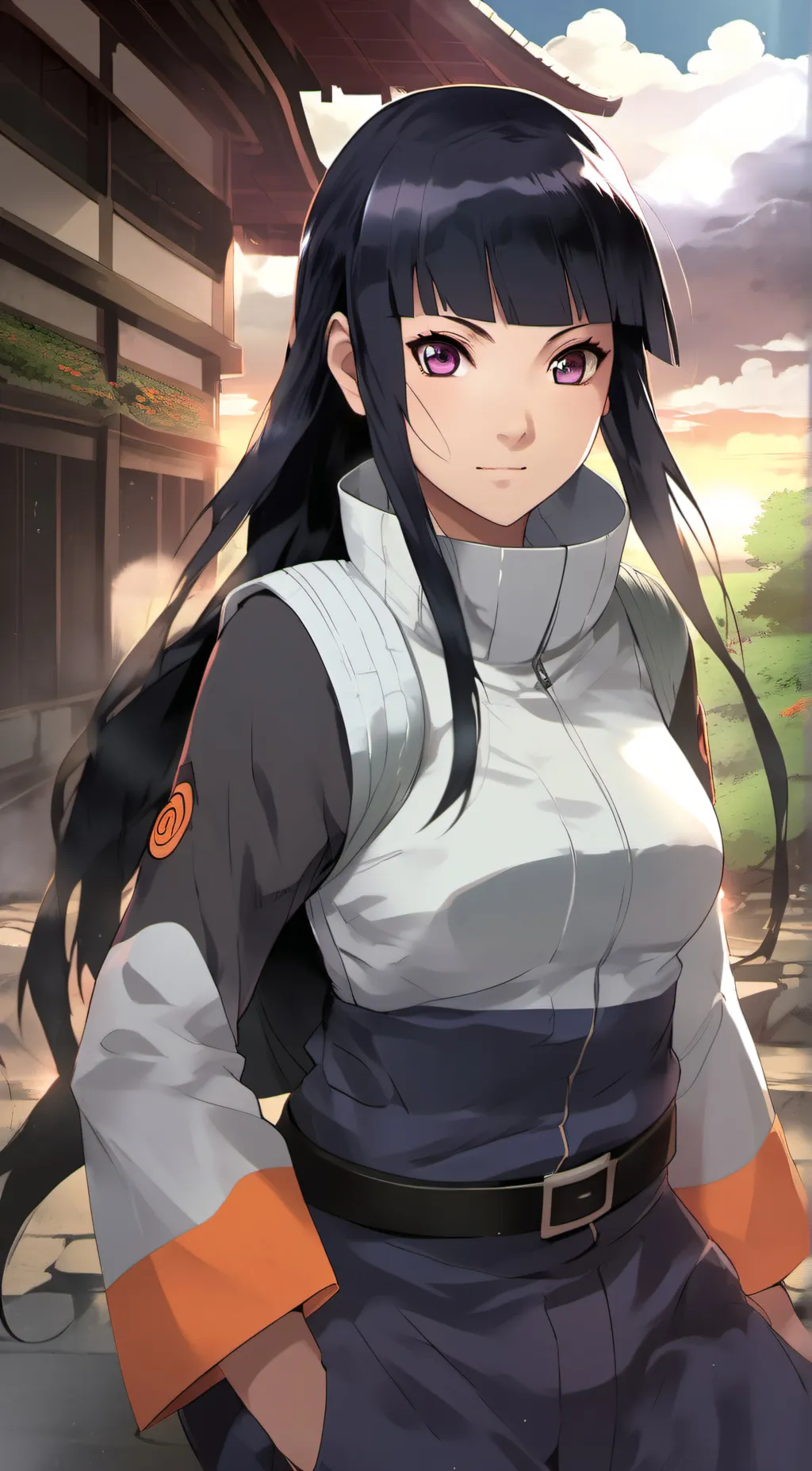 ai character: Hinata Hyuga background