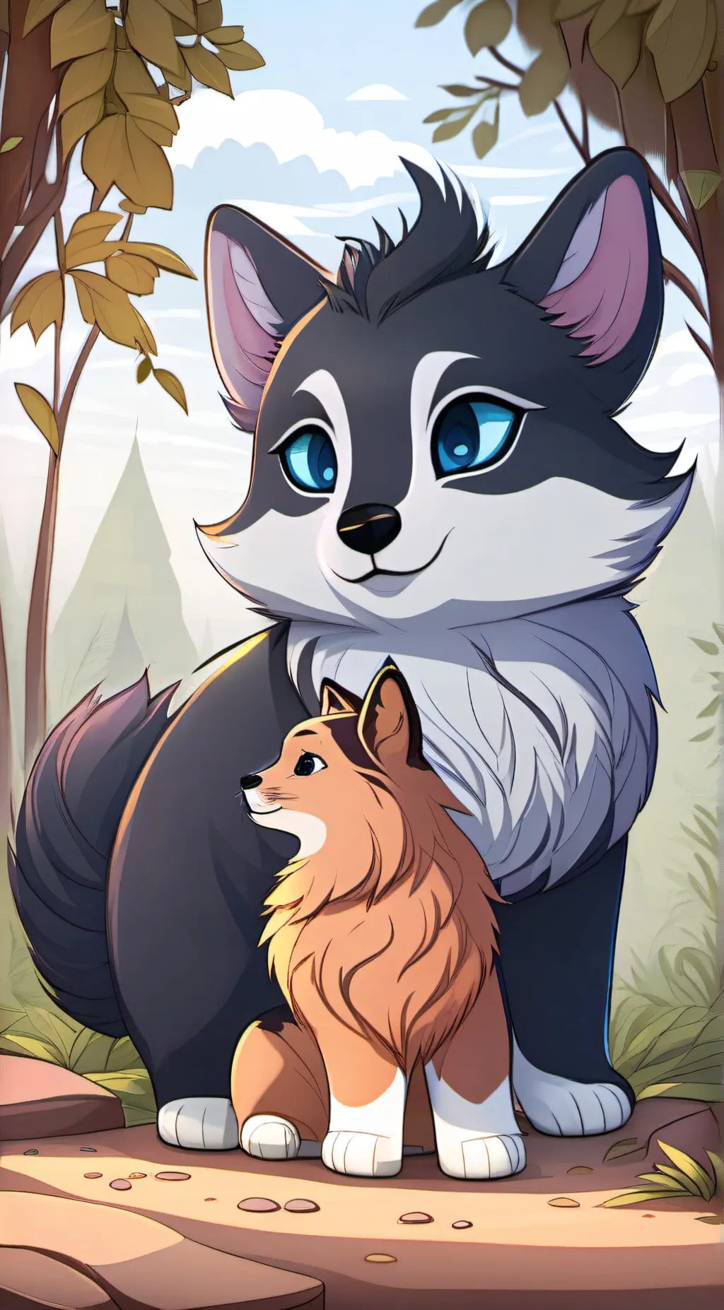 ai character: warrior dogs🐕🐾 background