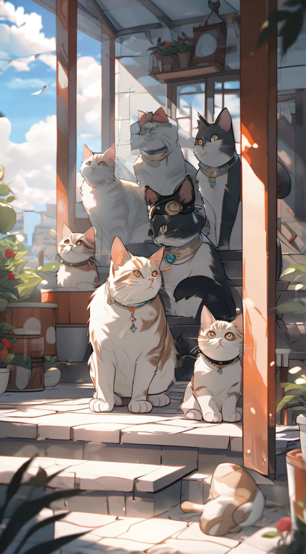 ai character: Cat background