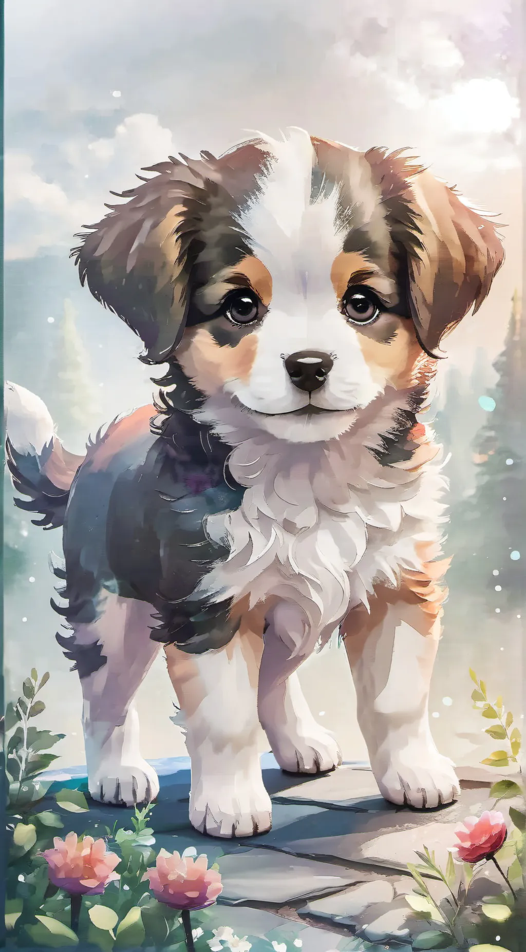 ai character: Halvey🐶🎶 background