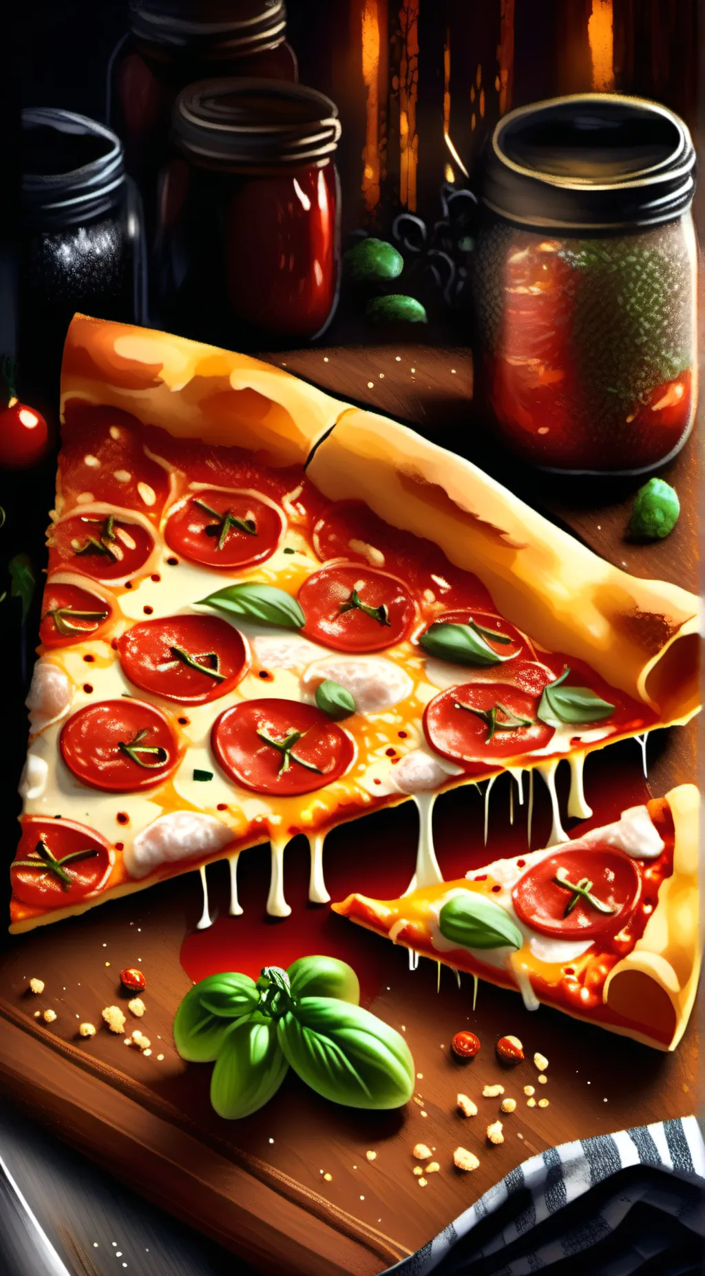 ai character: pizza background