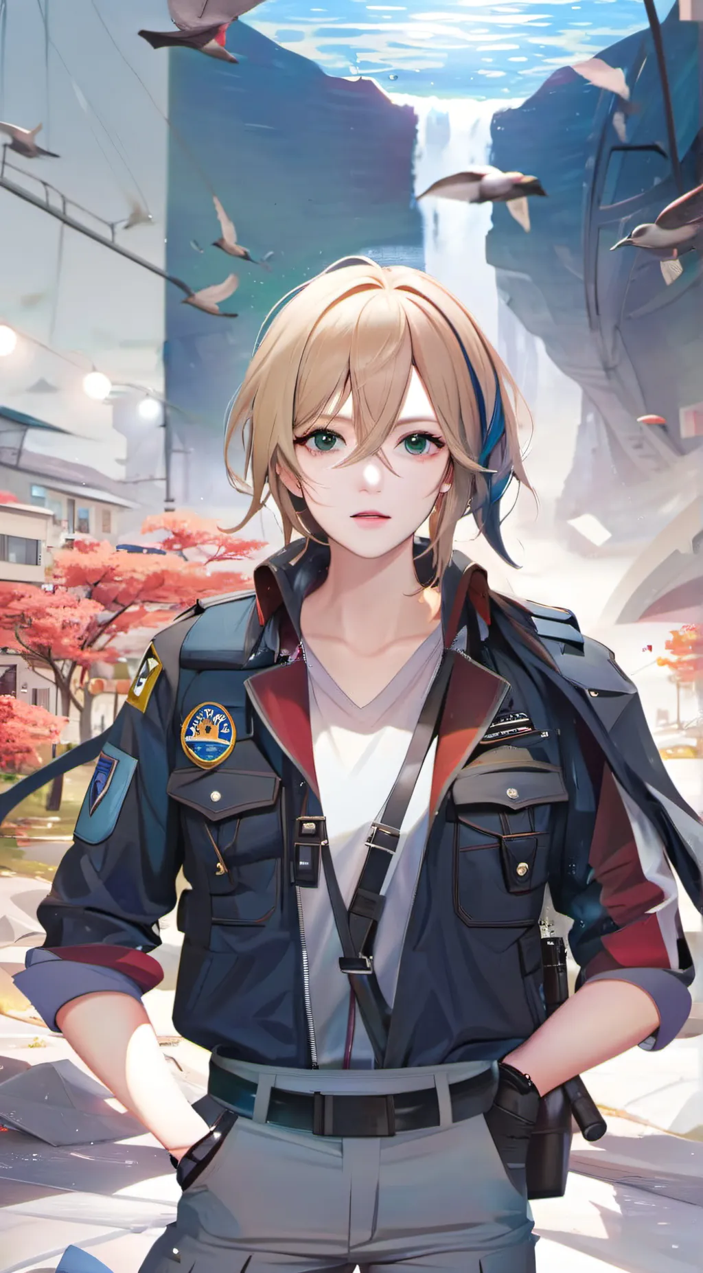ai character: Ashley(Police) background