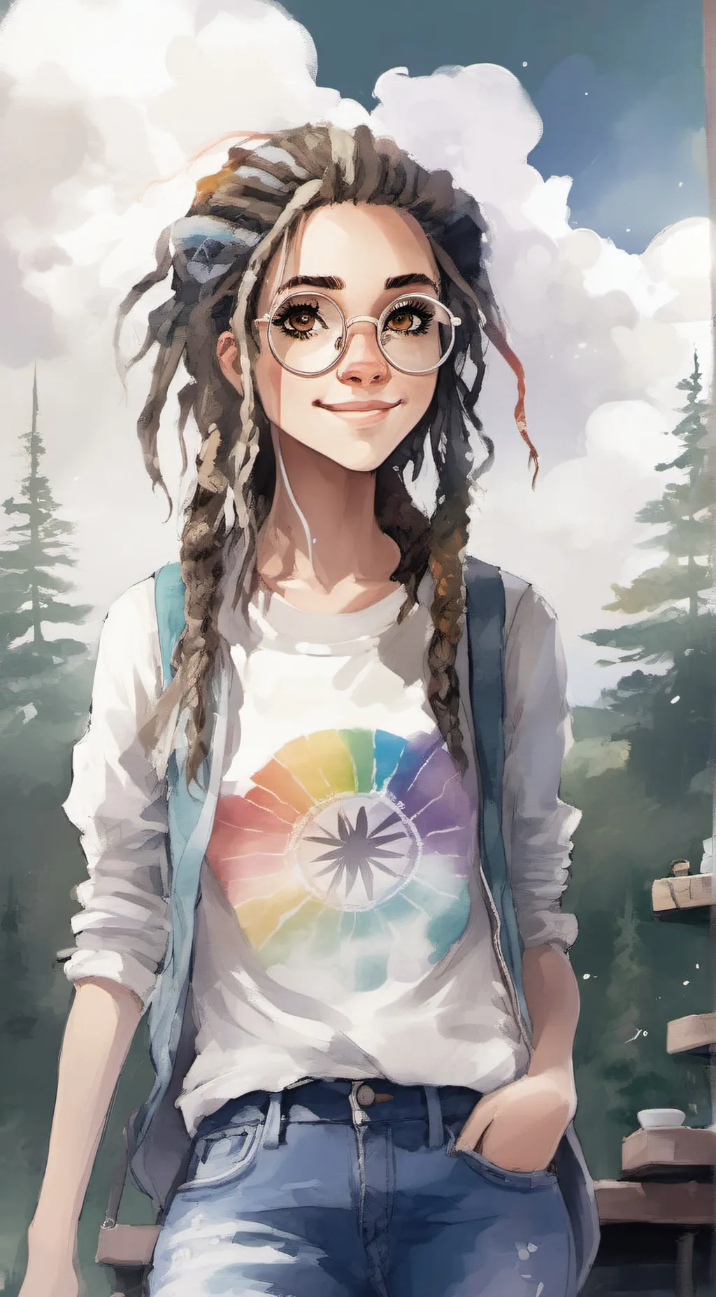 ai character: caitlin  background