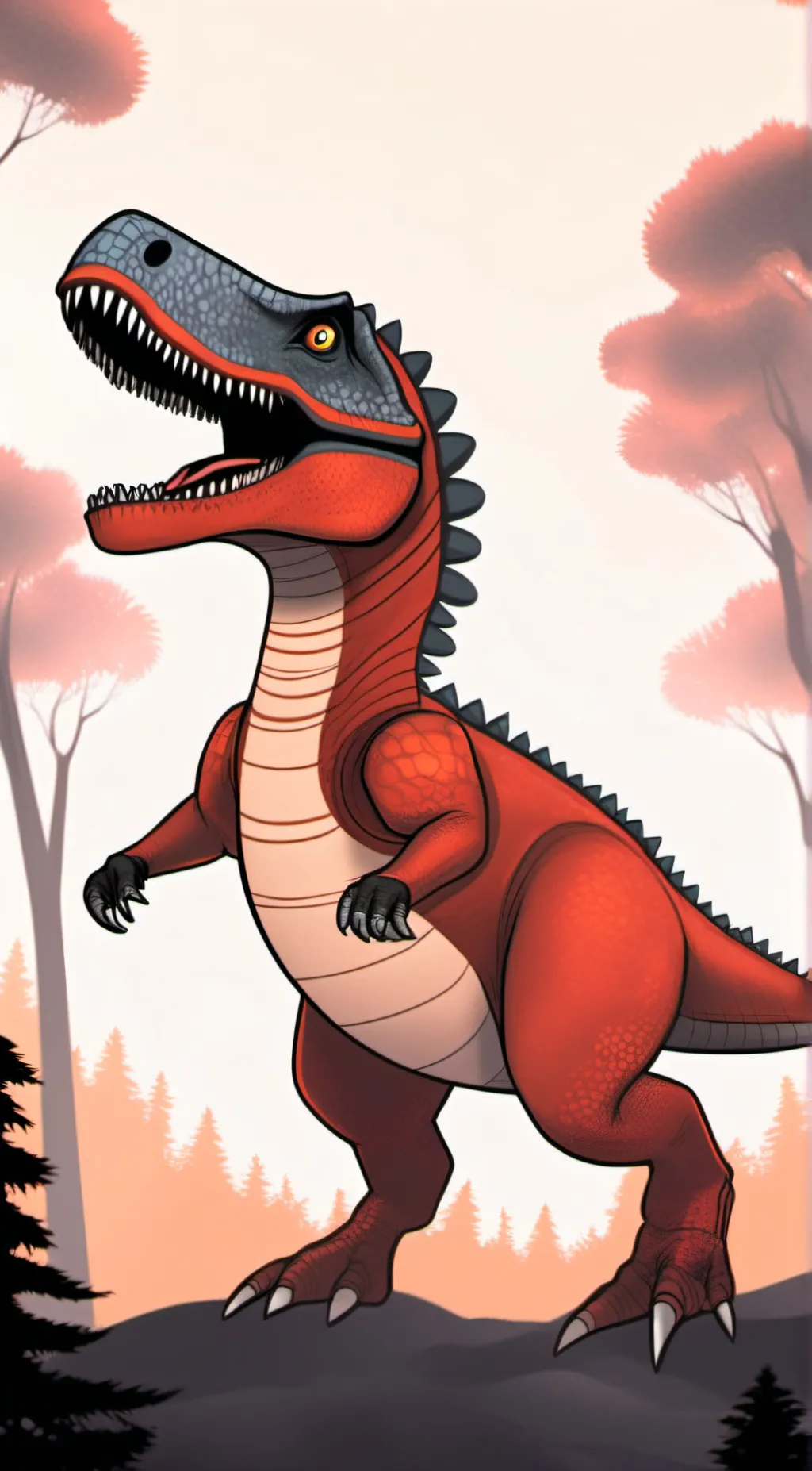 ai character: Cyronasaurilla-Rex background