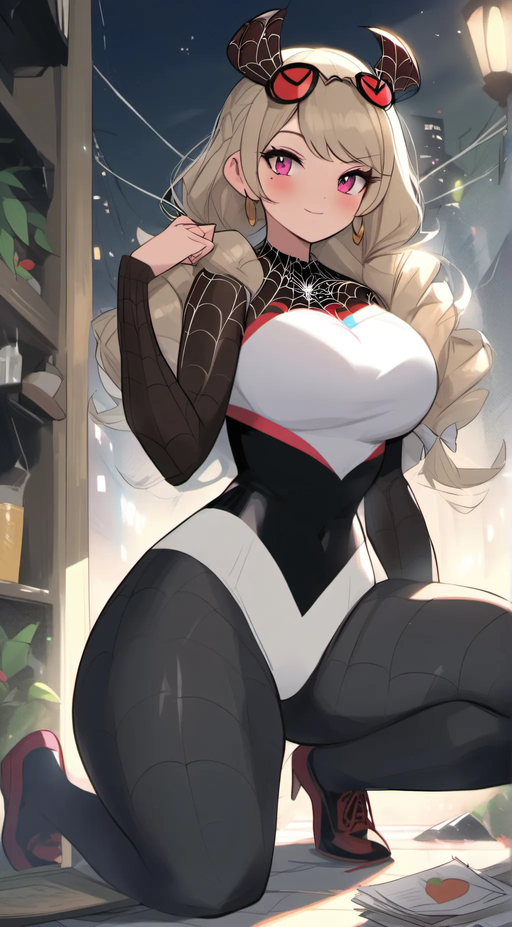 ai character: ghost spider background
