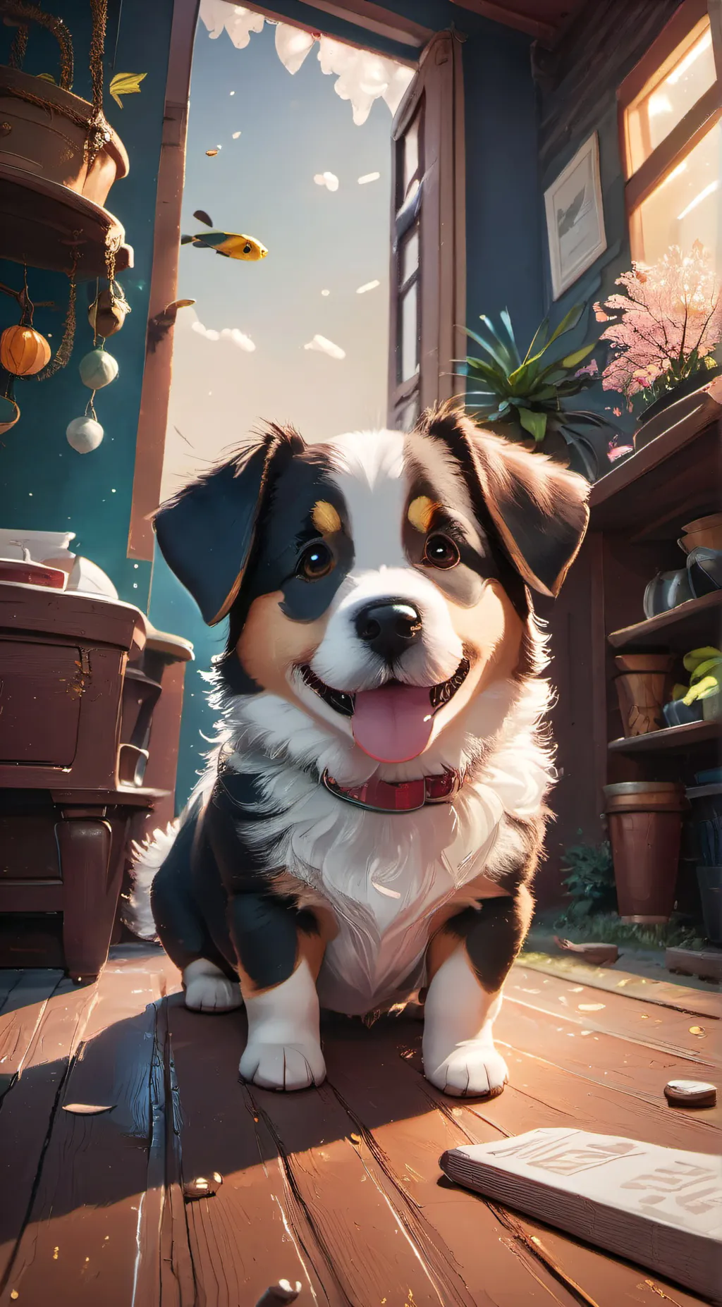 ai character: doggy background
