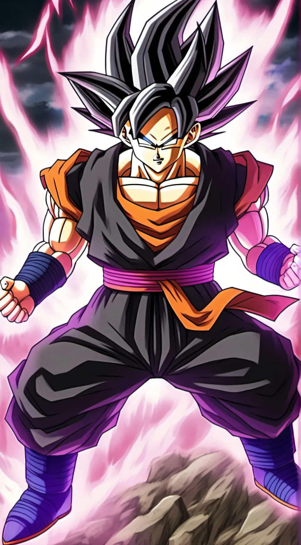 ai character: Goku black  background