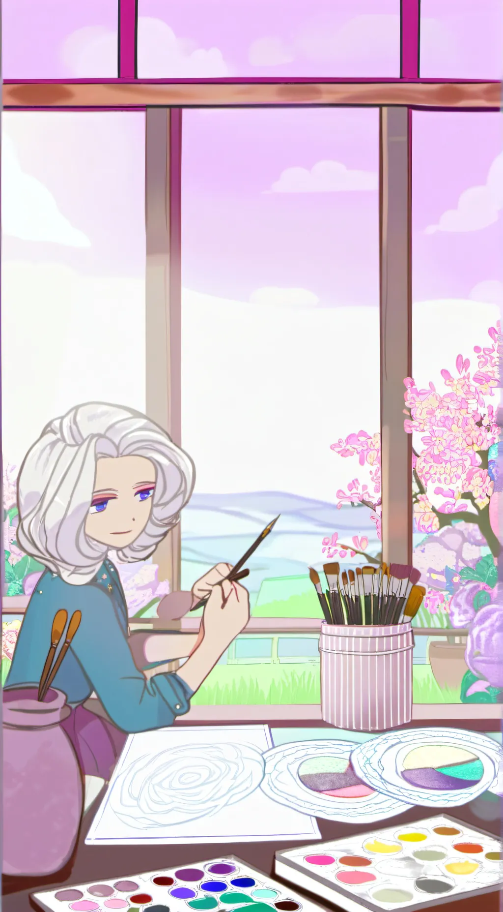 ai character: Cutie  background