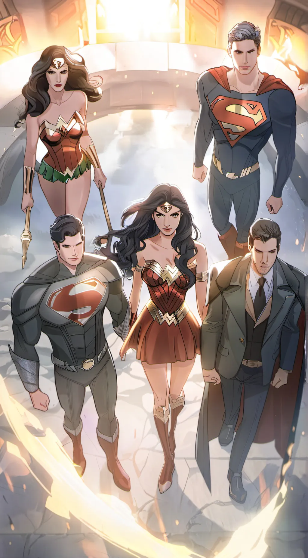 ai character: Justice league background