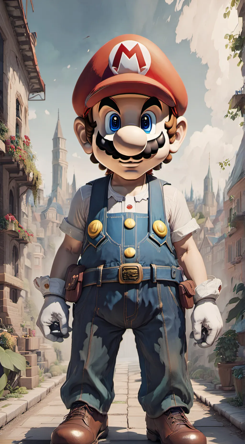 ai character: Mario background