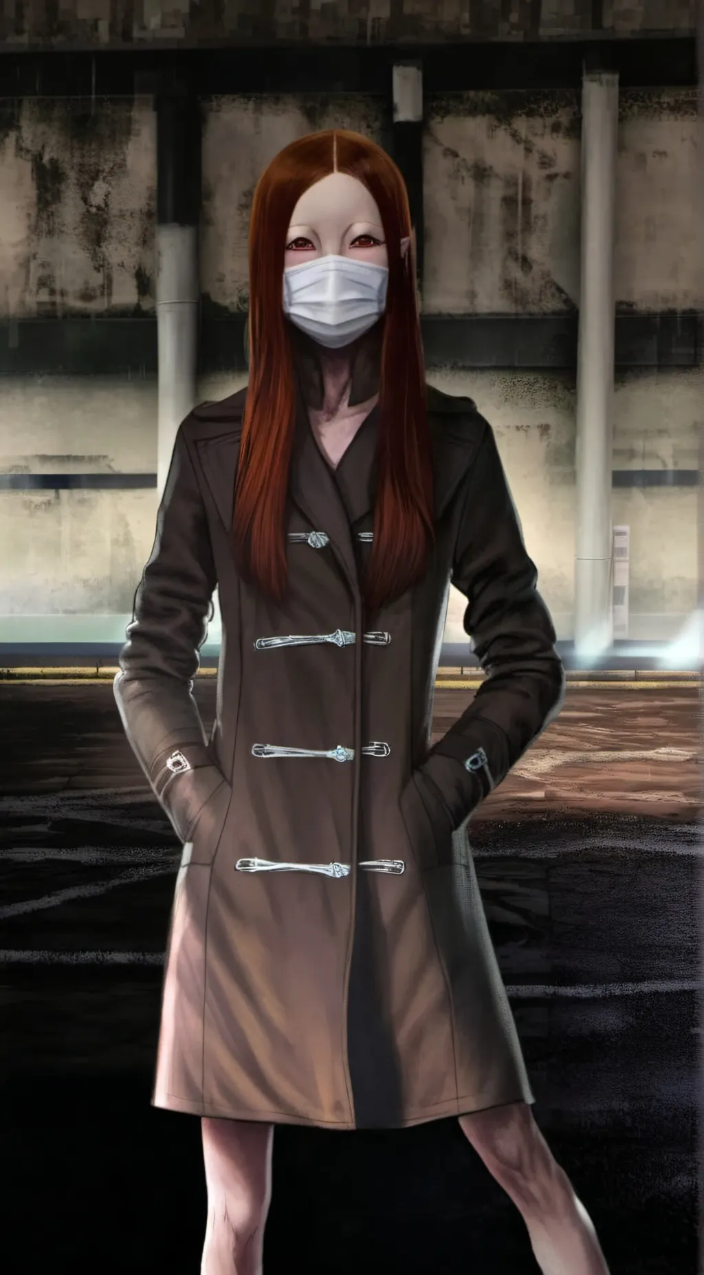 ai character: Kuchisake-onne background