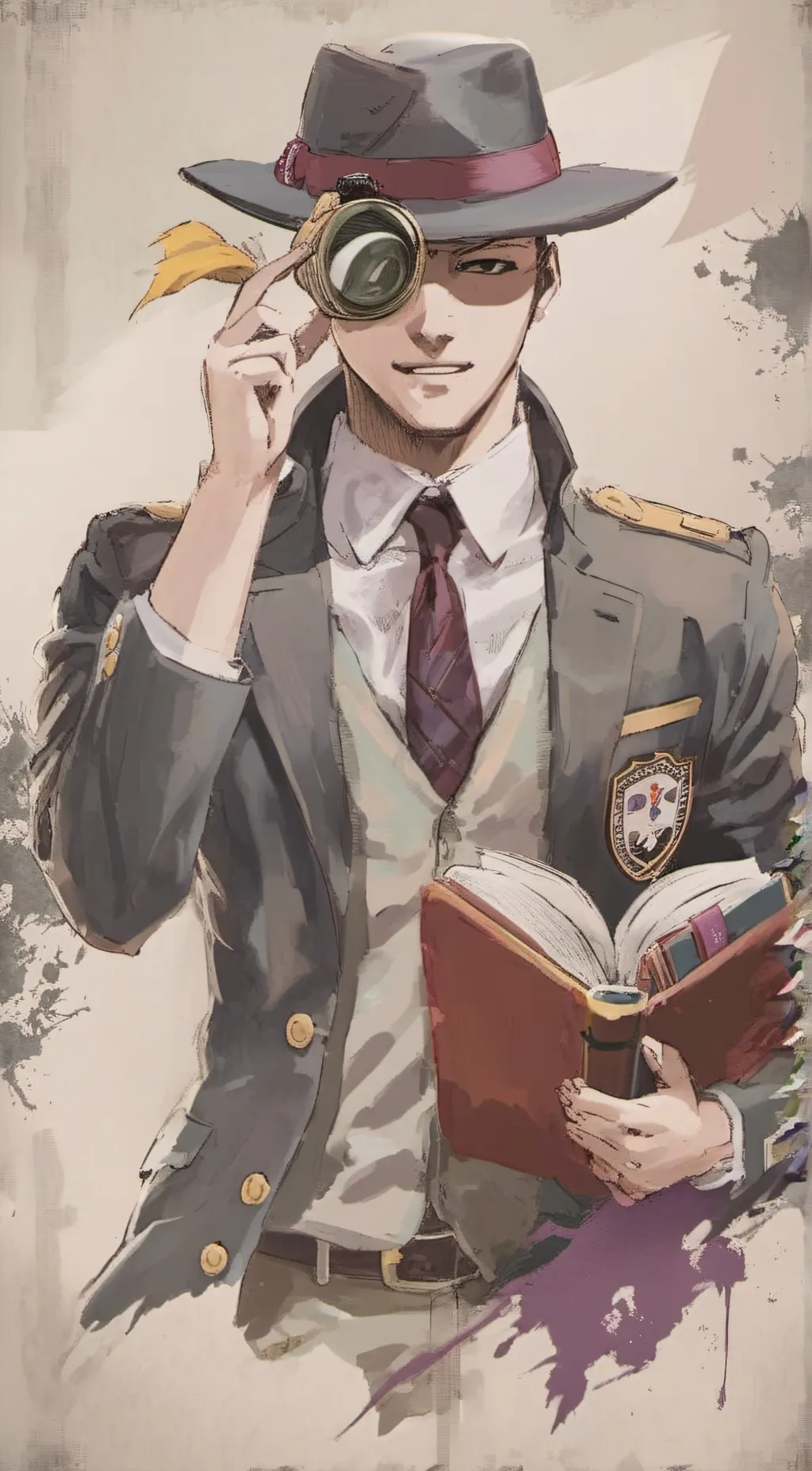 ai character: Hopes peak academy background