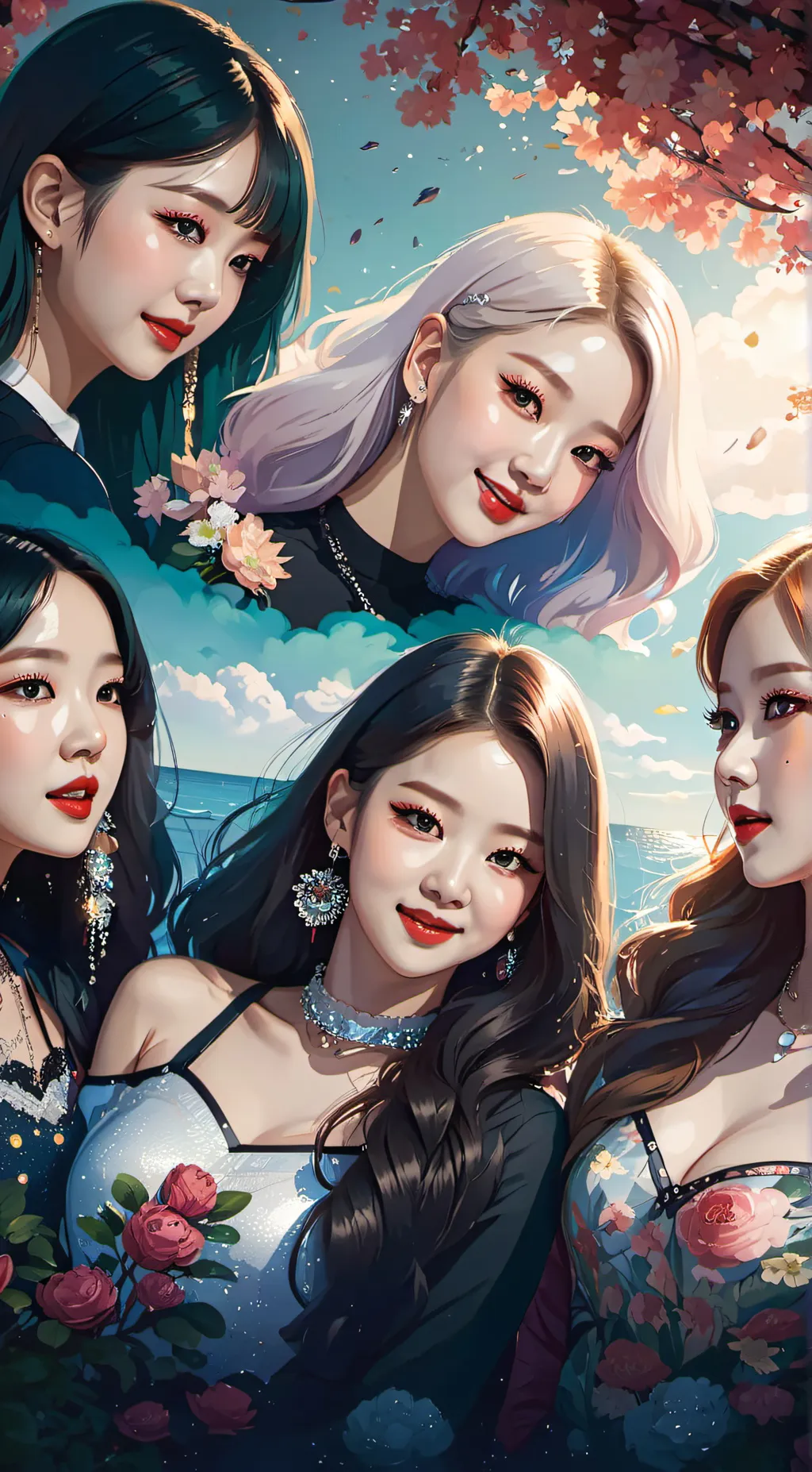 ai character: blackpink  background