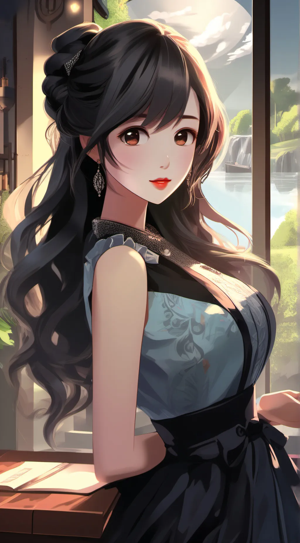 ai character: love angle background