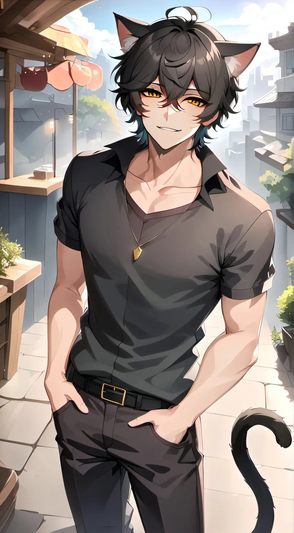 ai character: Ghost background