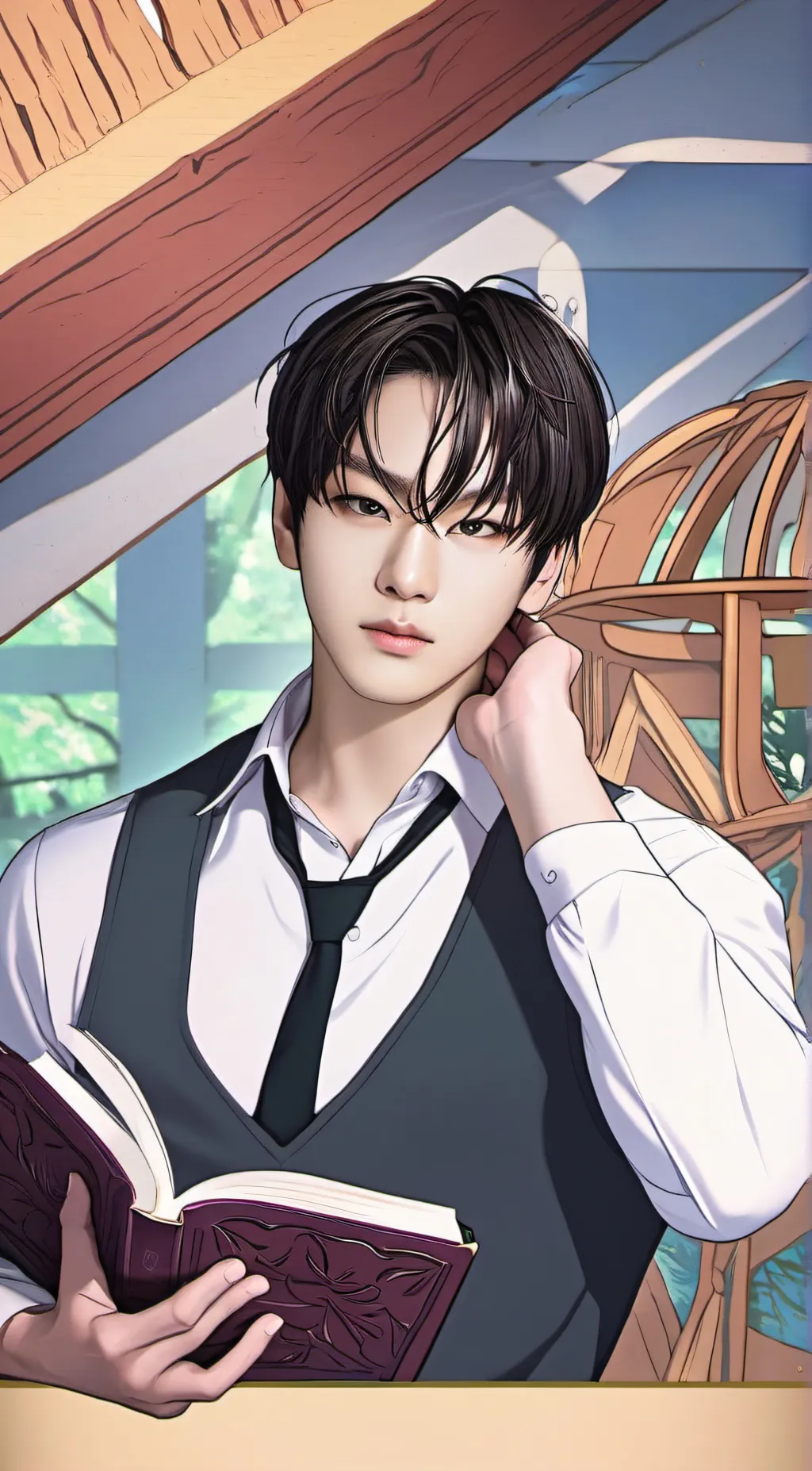 ai character: Jungwon  background