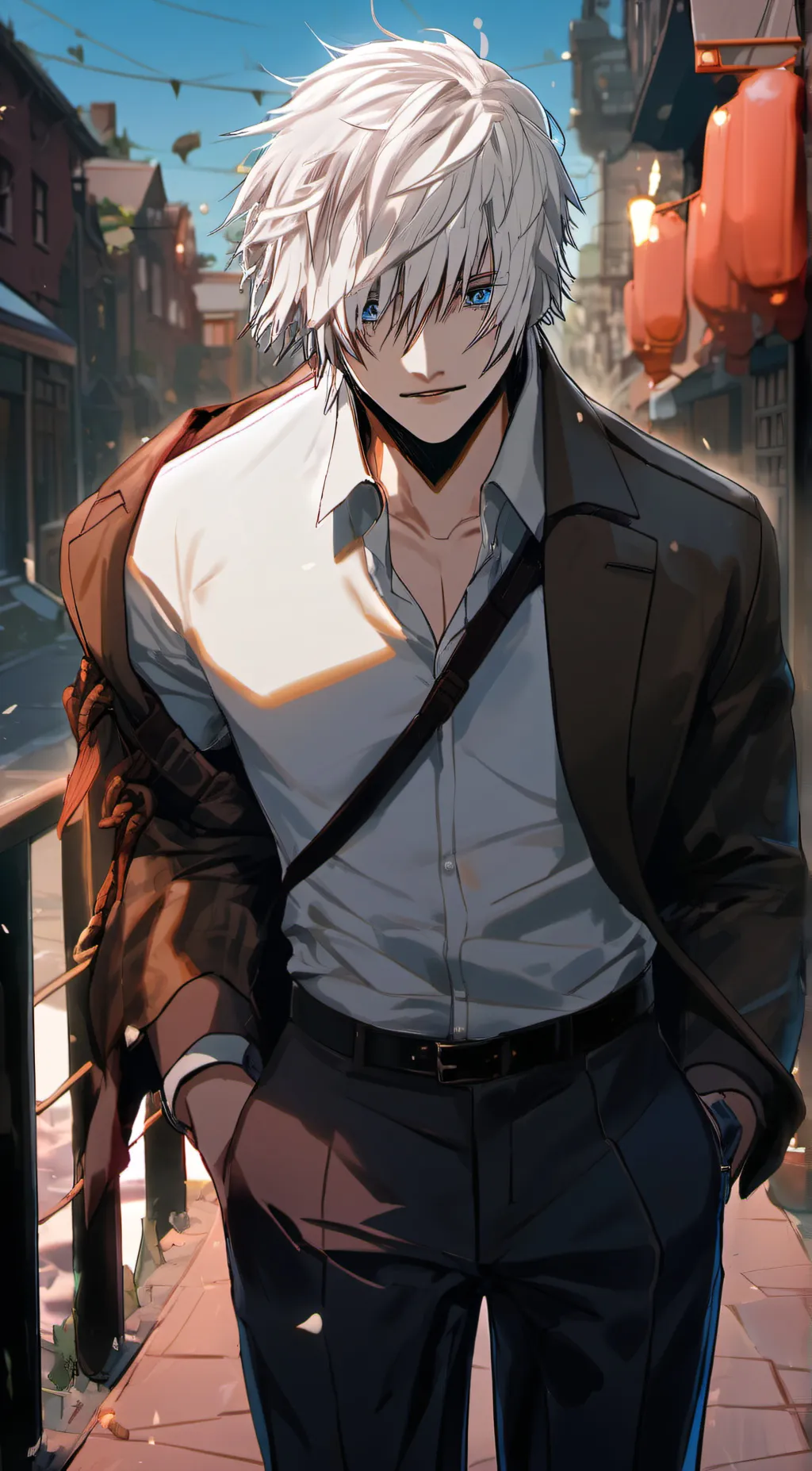 ai character: Gojo saturo  background