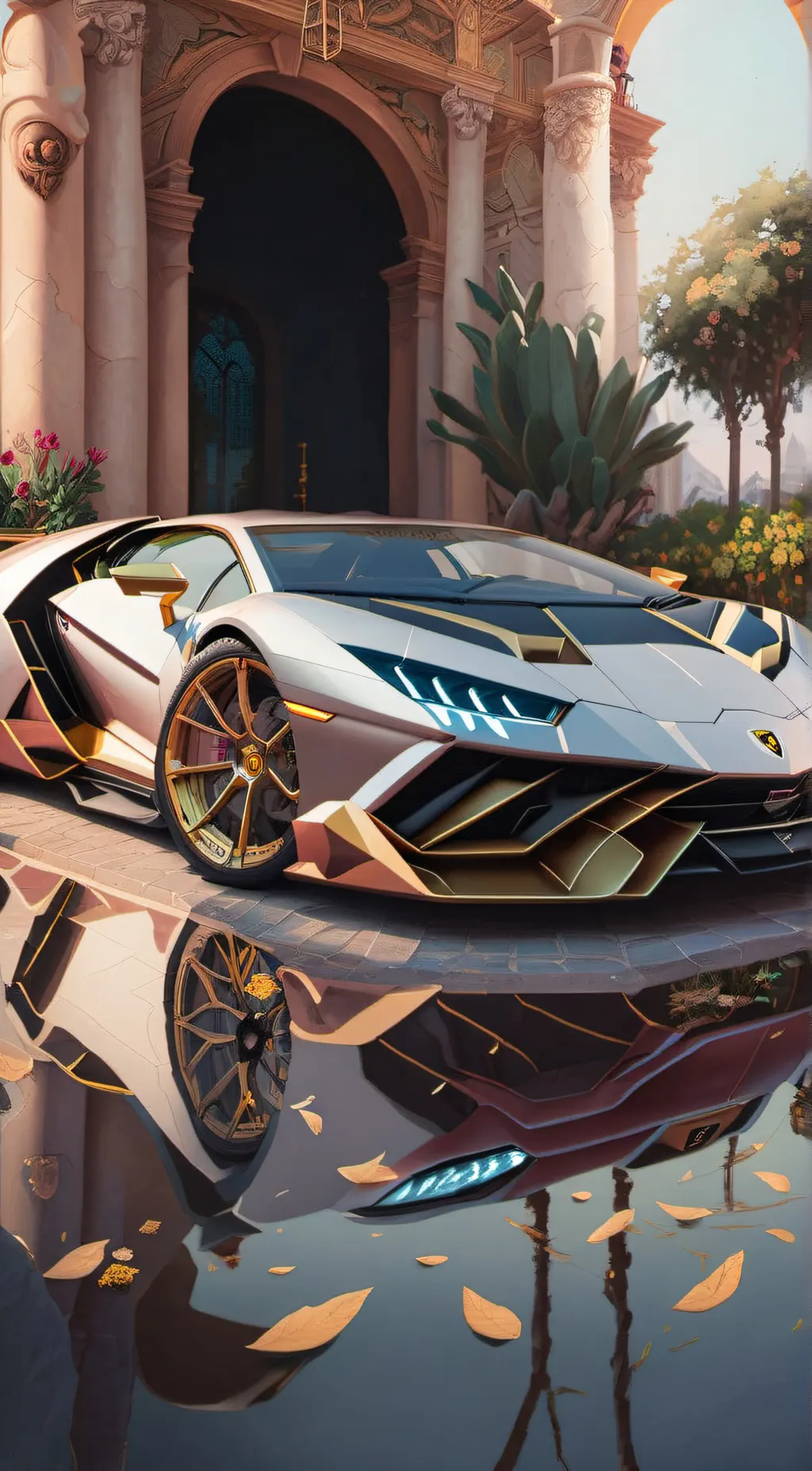 ai character: Lambo background