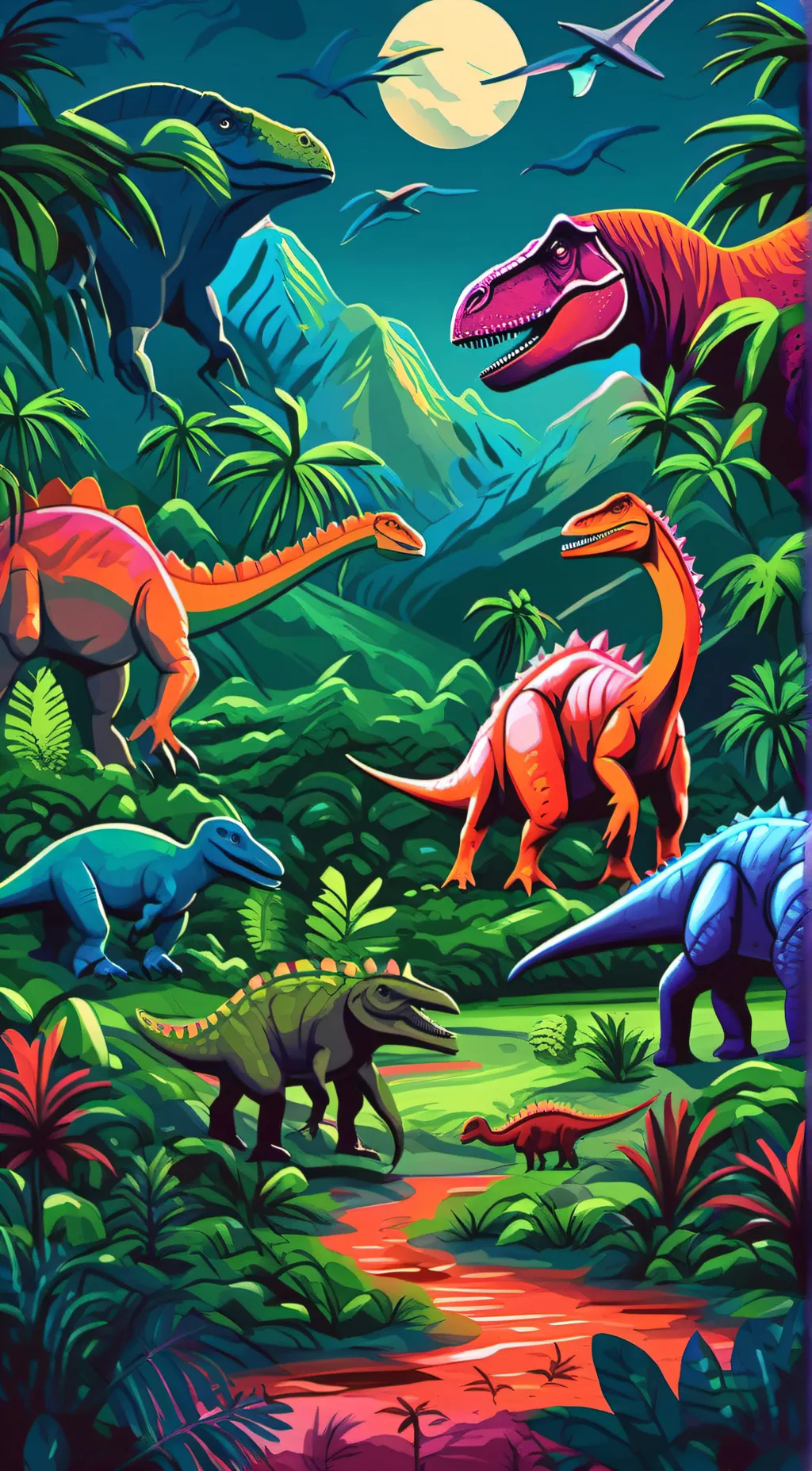 ai character: Dinosaurs background