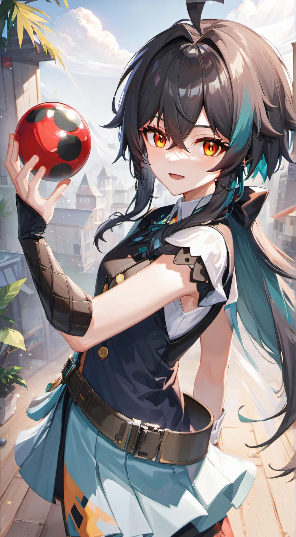 ai character: BALLER female  background
