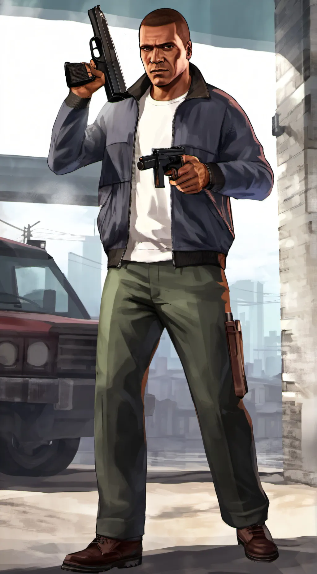 ai character: Franklin Clinton background