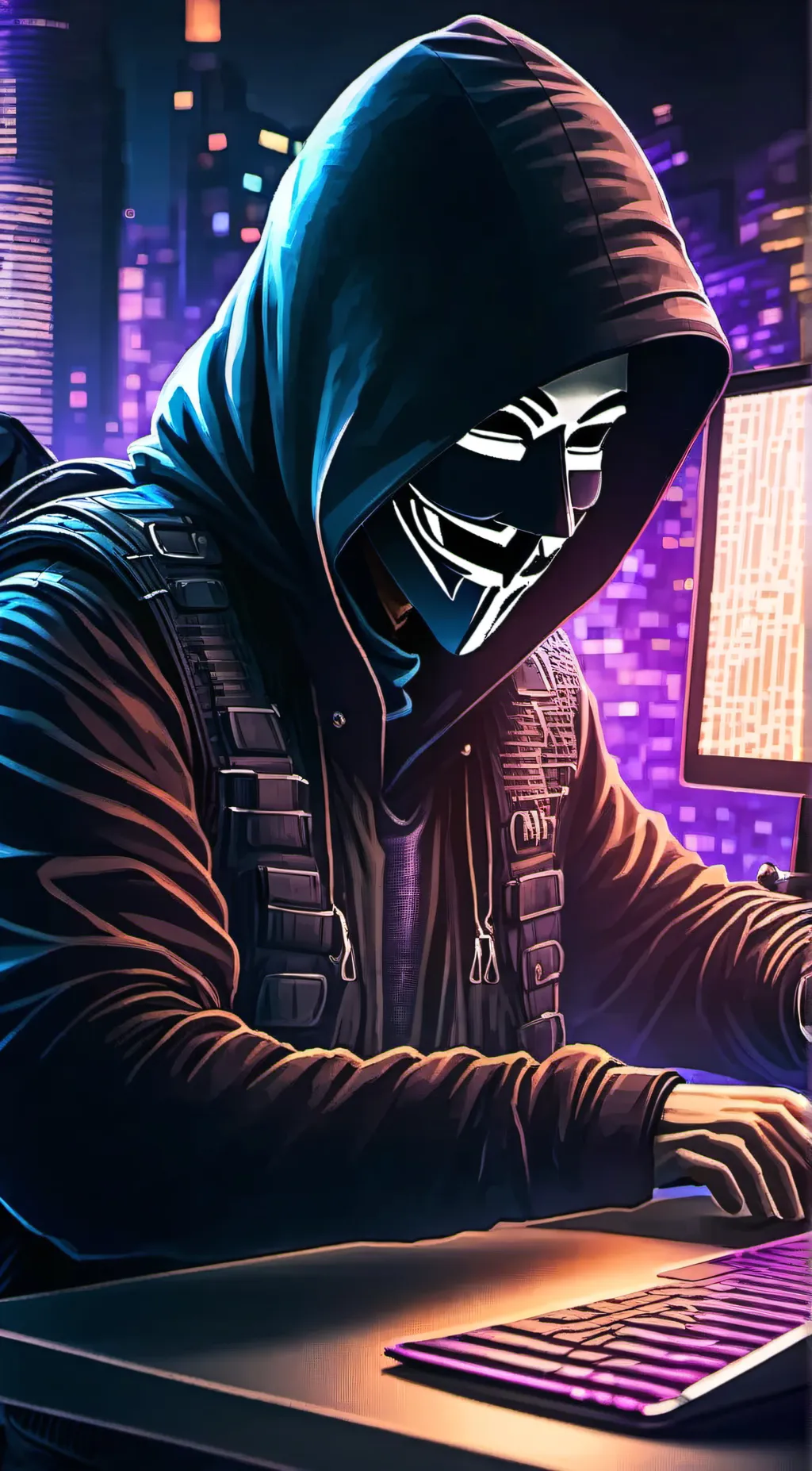 ai character: Anonymous  background