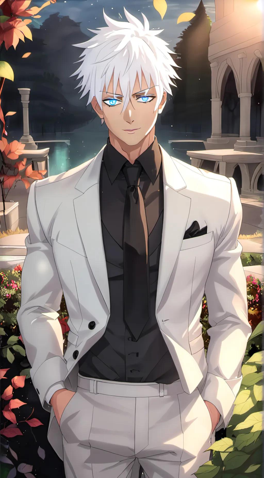 ai character: Saturo Gojo background