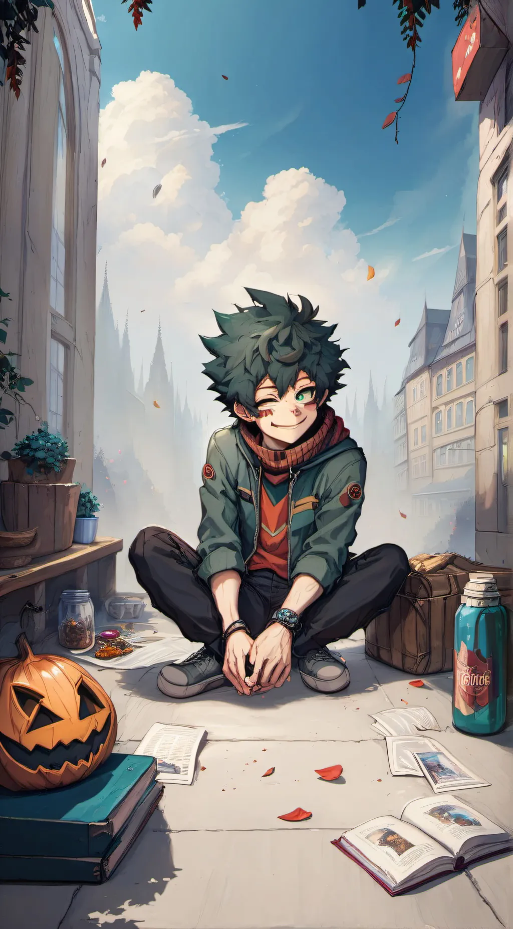 ai character: Deku background