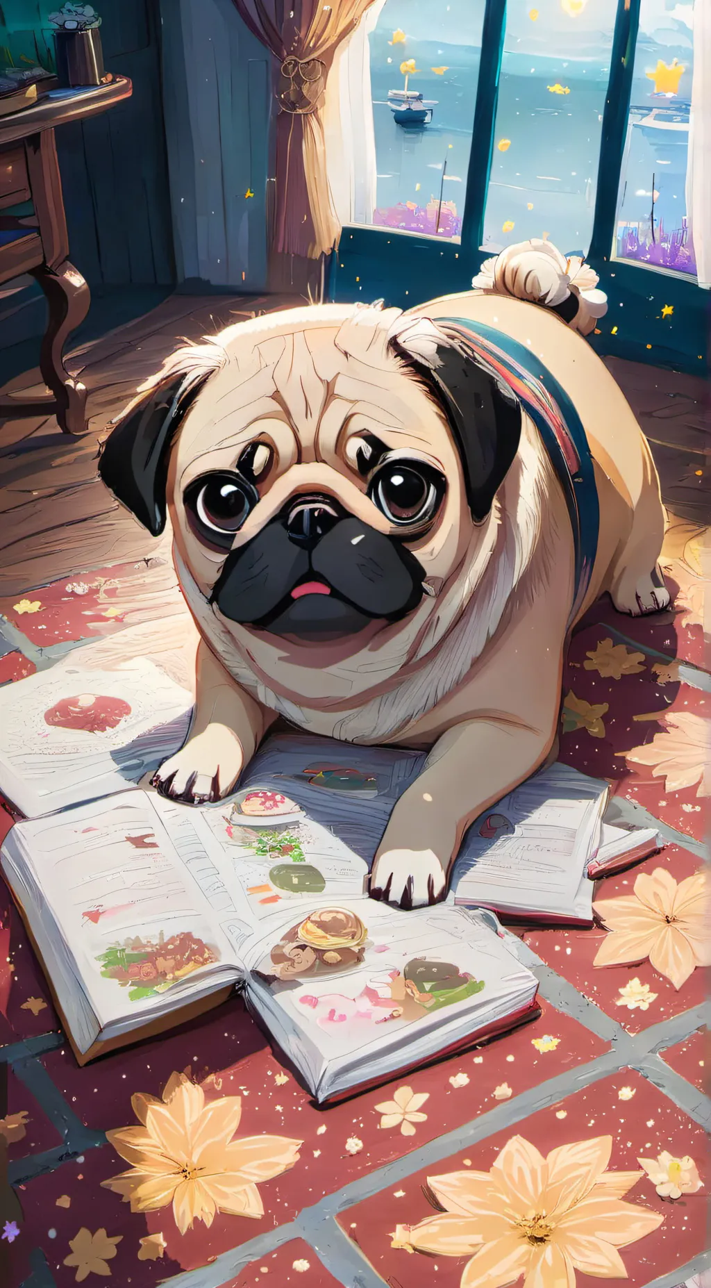 ai character: Pug background