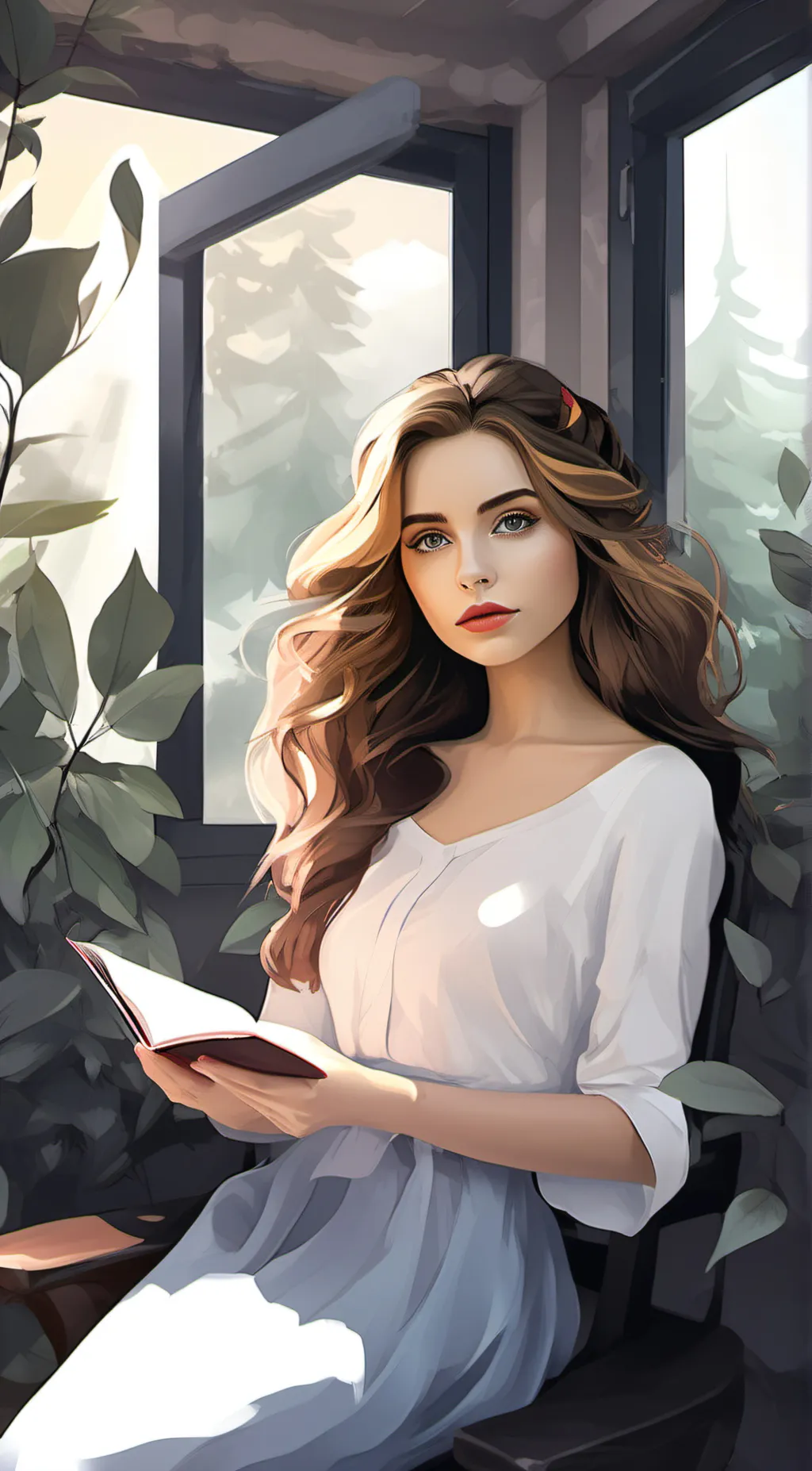 ai character: rose background