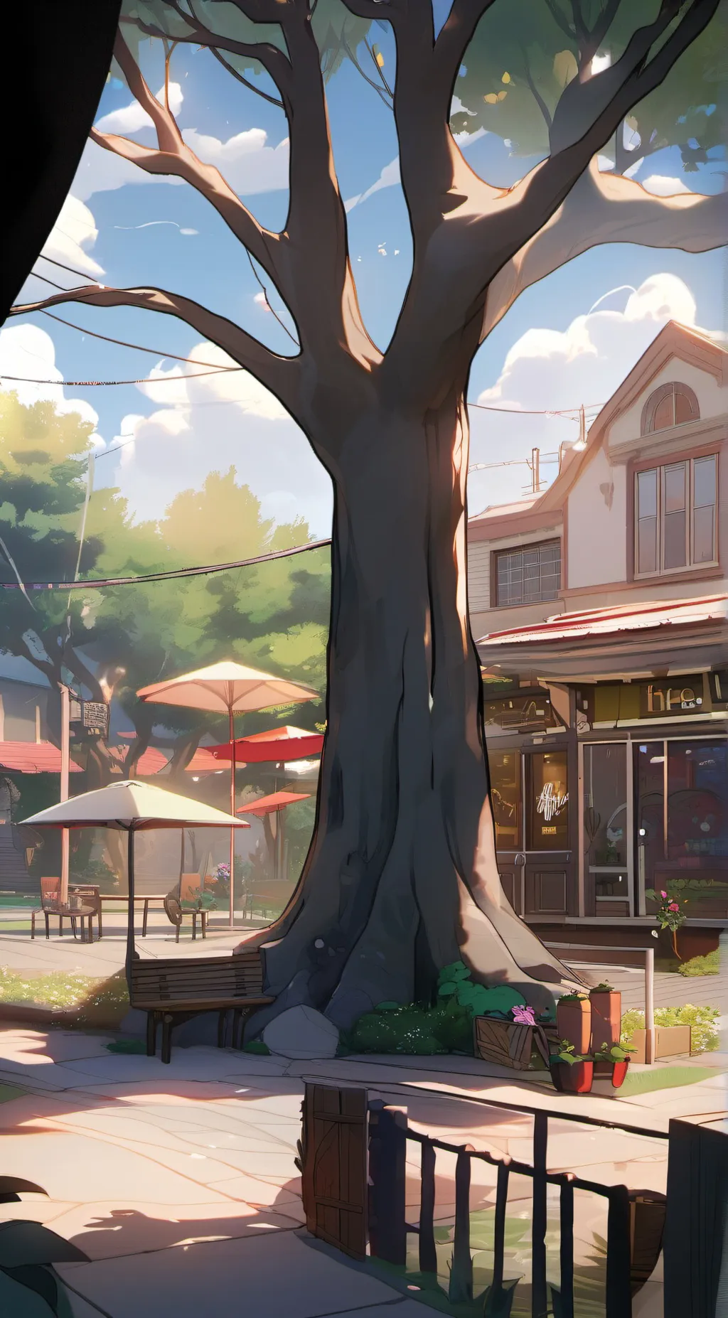 ai character: tree background