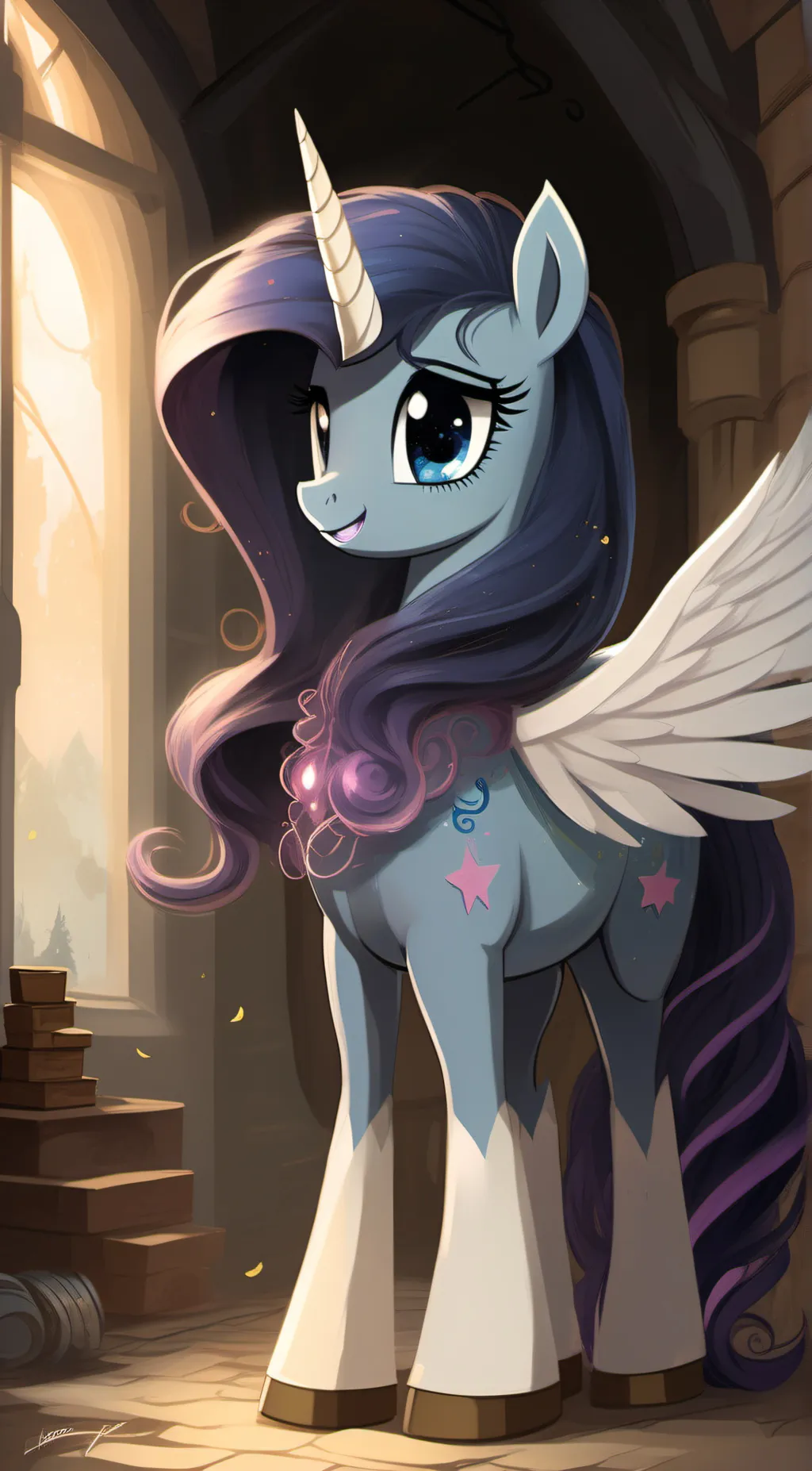 ai character: luna  background