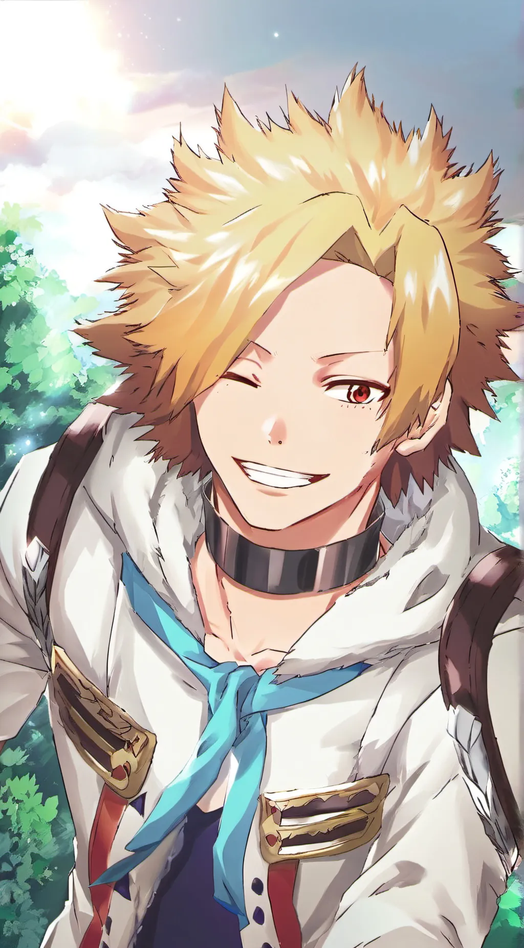 ai character: Denki Kaminari background