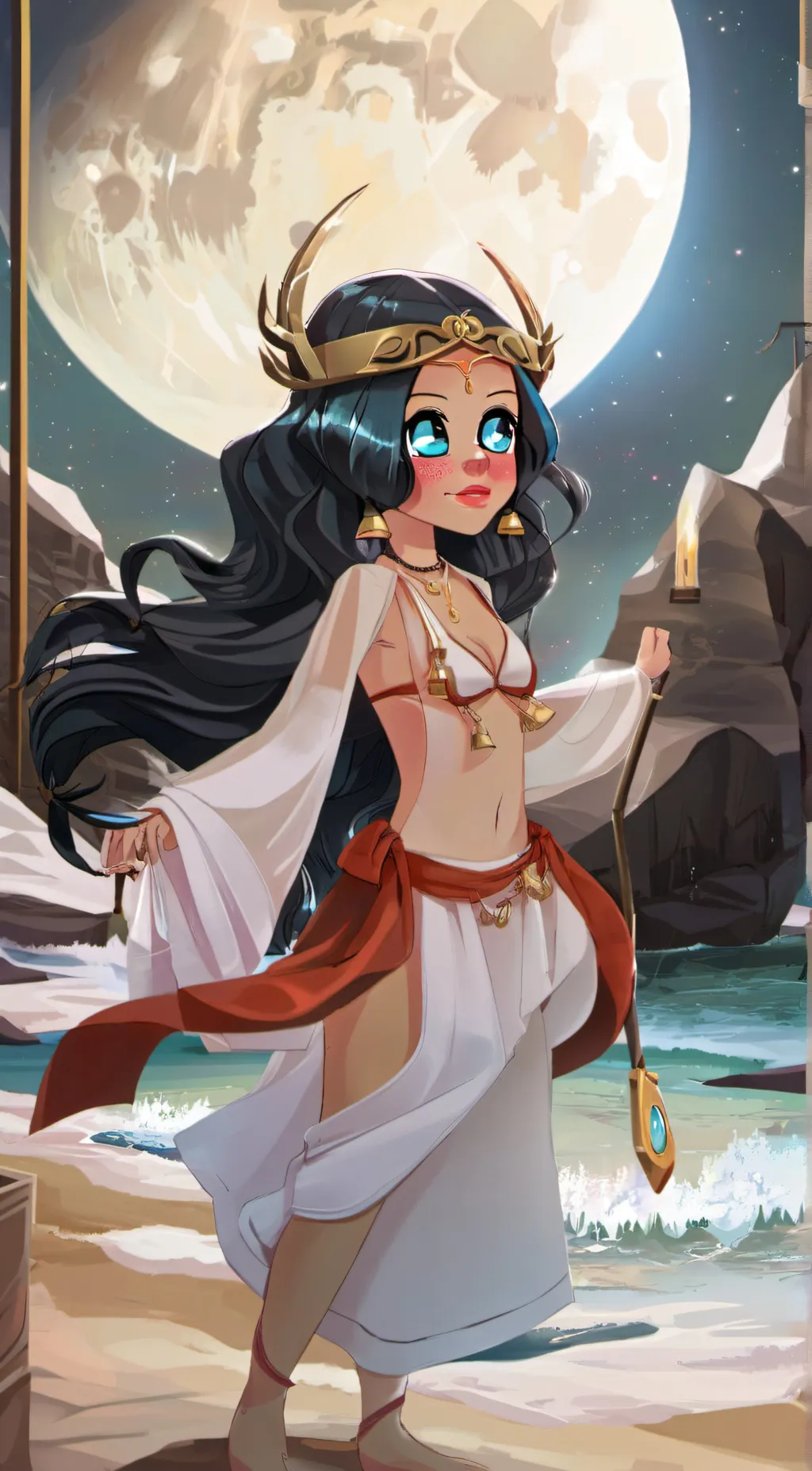 ai character: Coral background