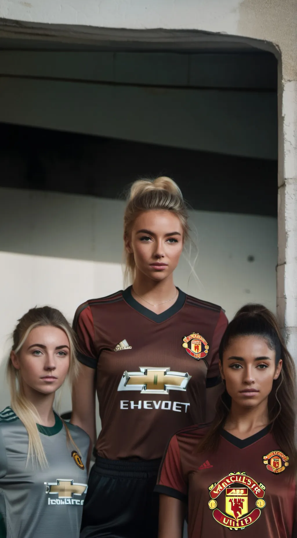 ai character: man utd womans  background