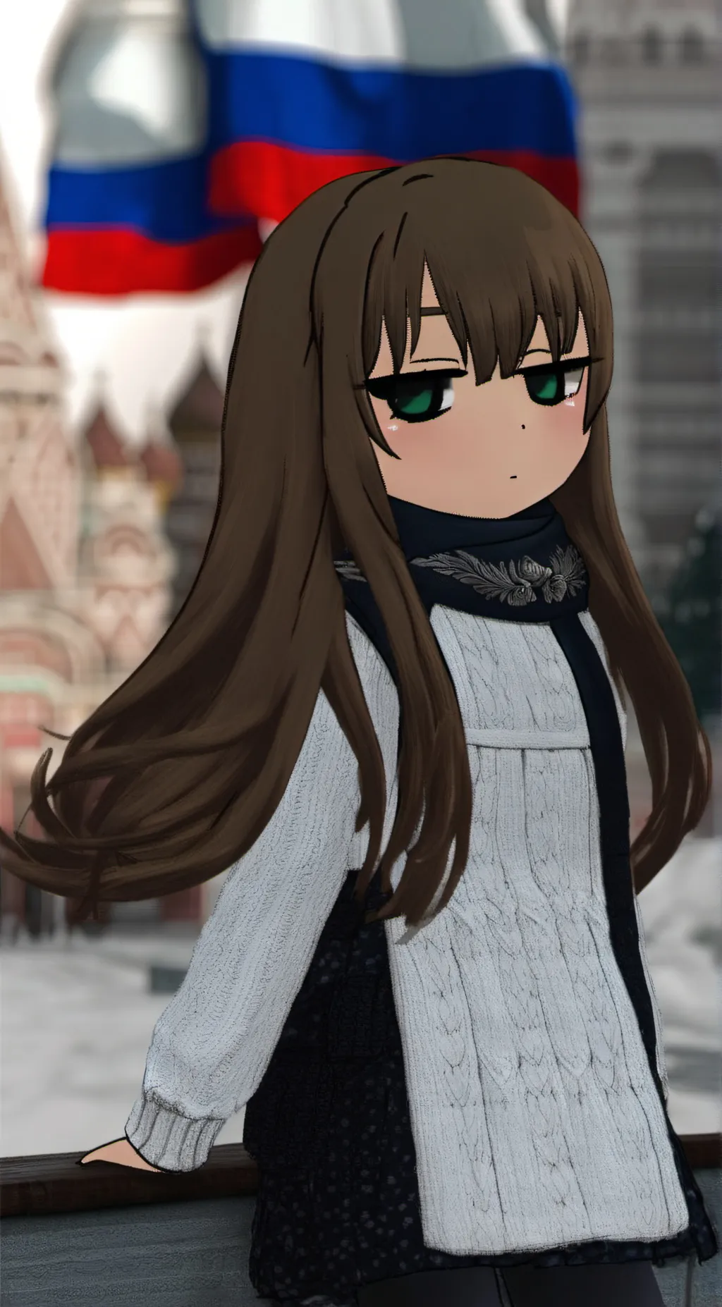 ai character: Russian girl  background