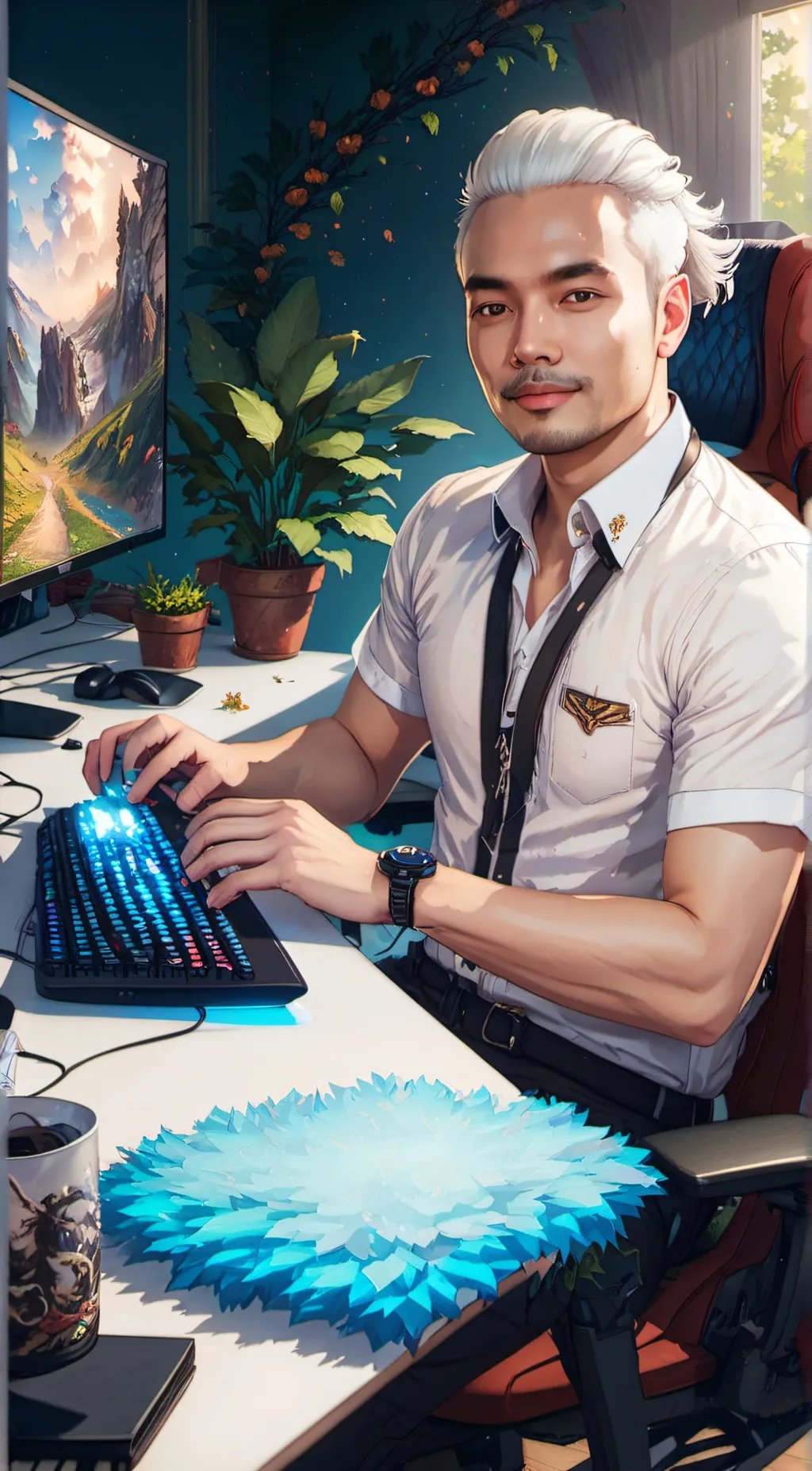 ai character: dad background