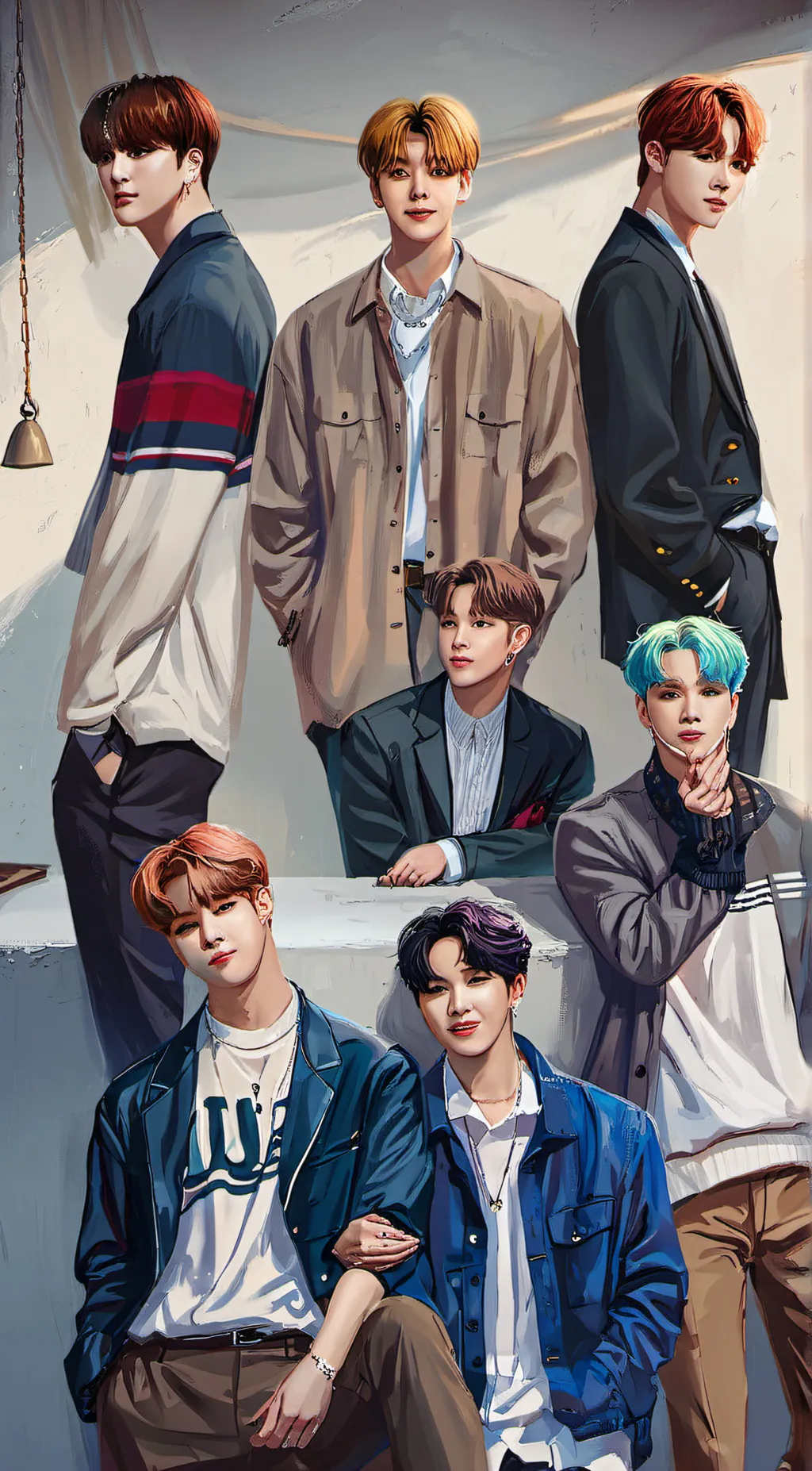 ai character: 💜BTS💜 background