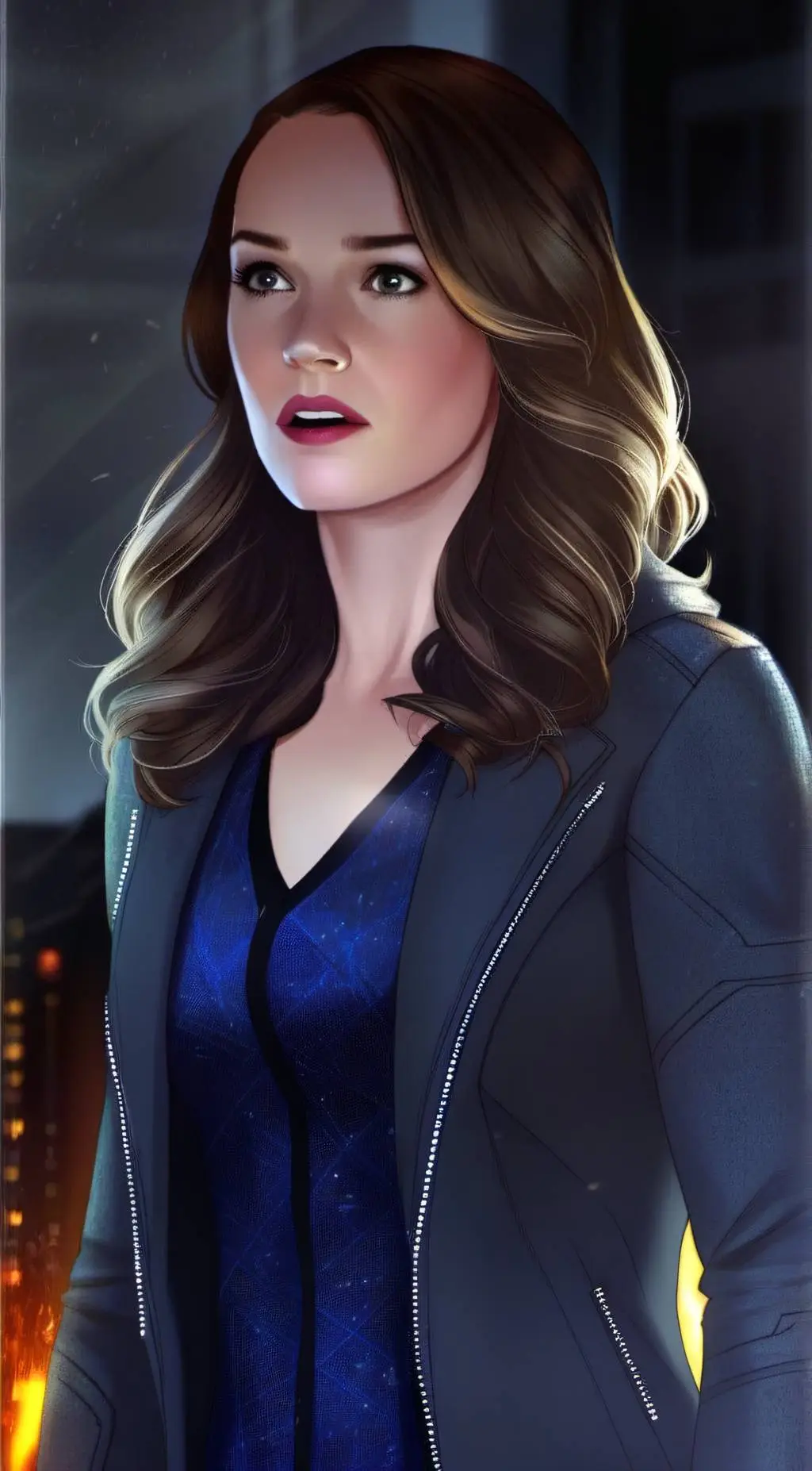 ai character: Caitlin Snow  background