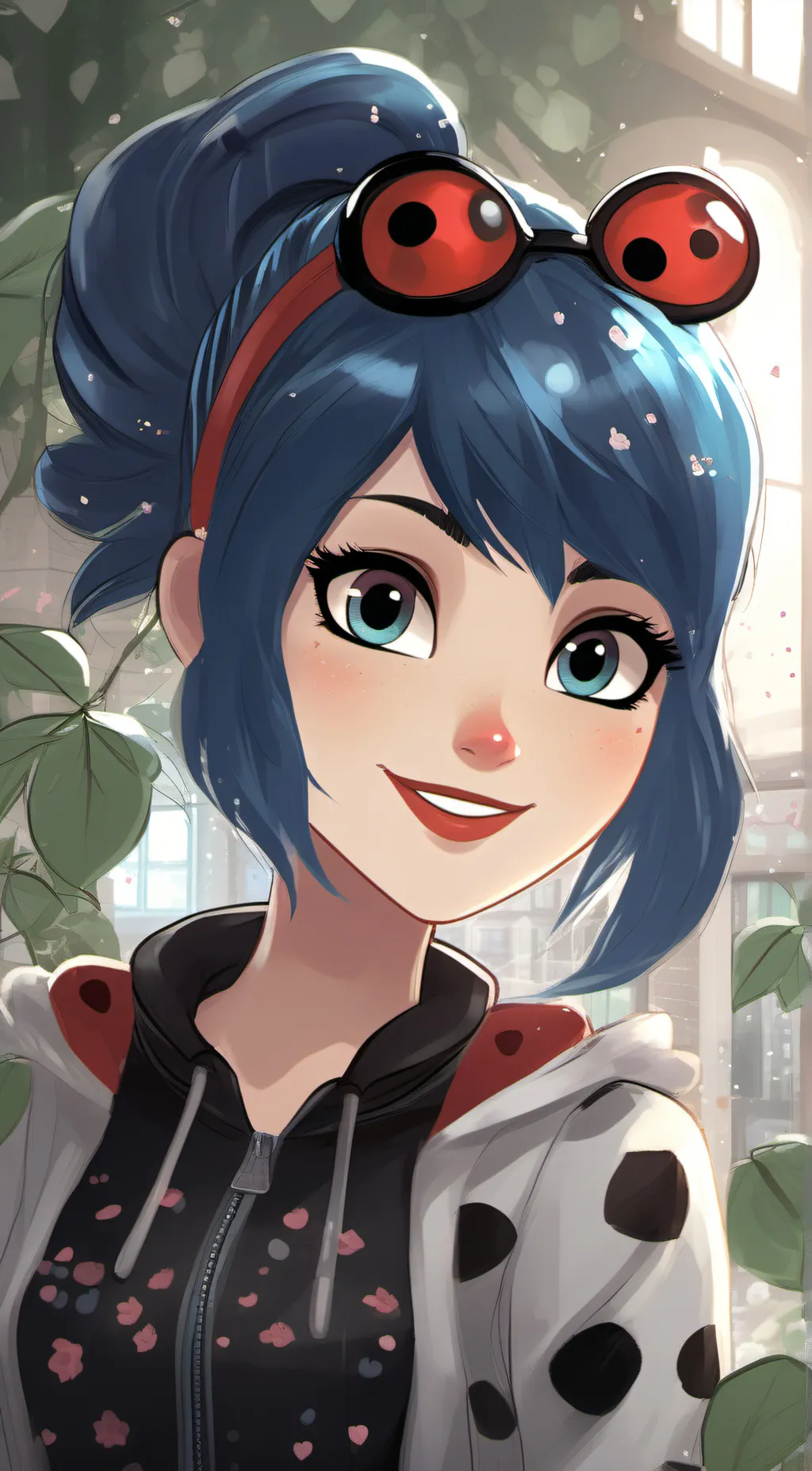 ai character: Marinette  background