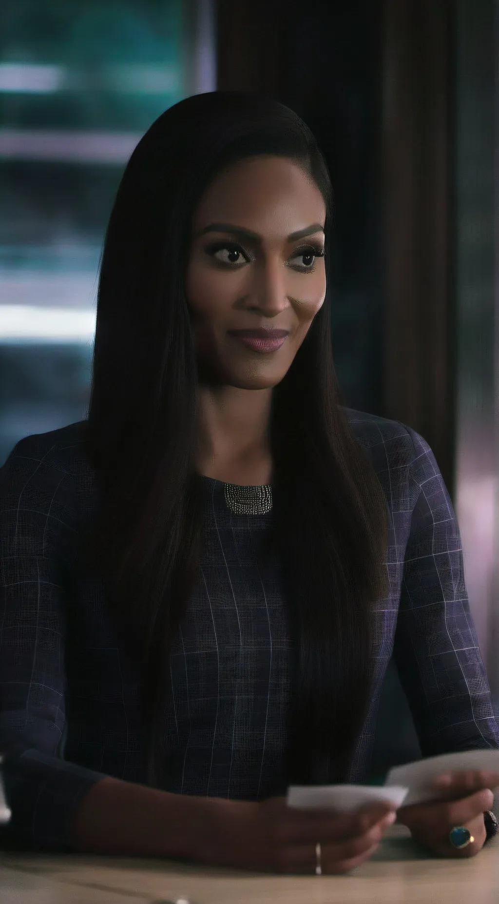 ai character: Kelly Olsen  background