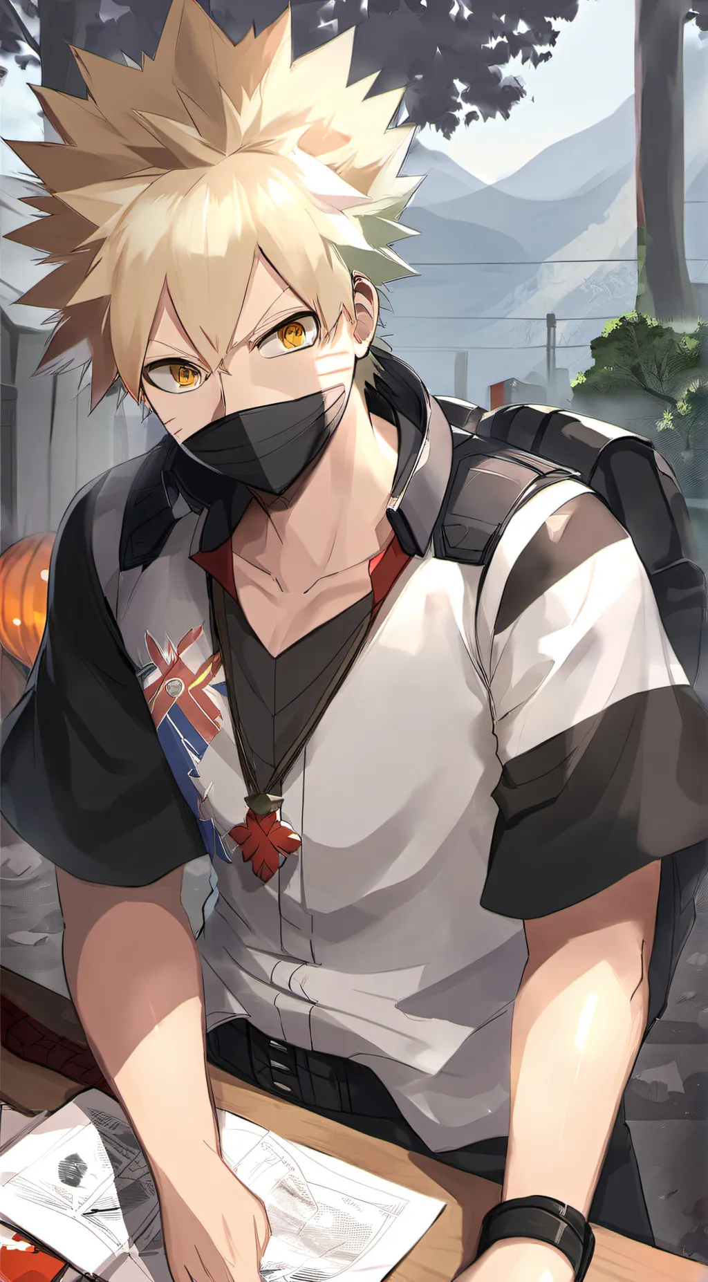 ai character: bakugou (agian) background