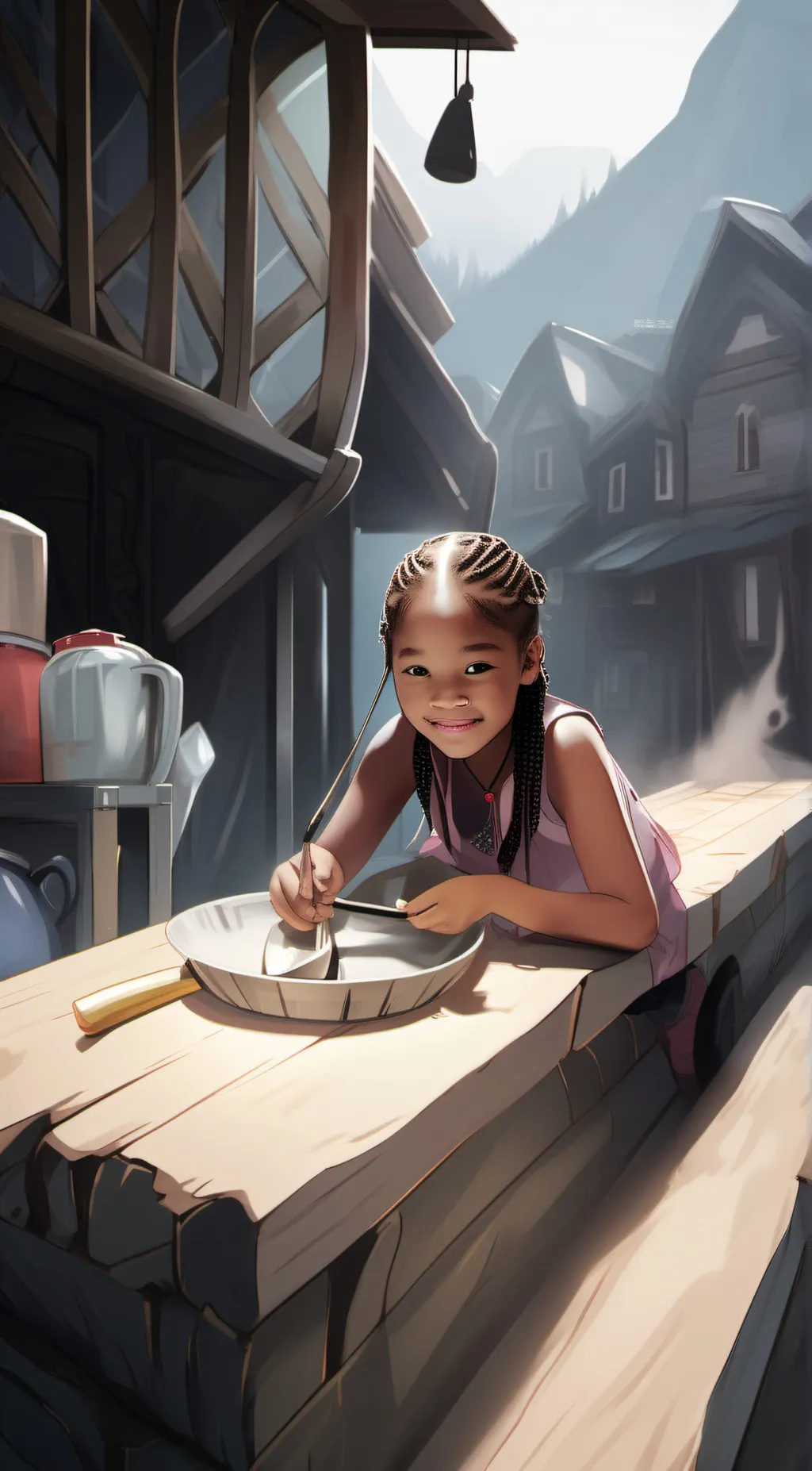 ai character: nyi,on background