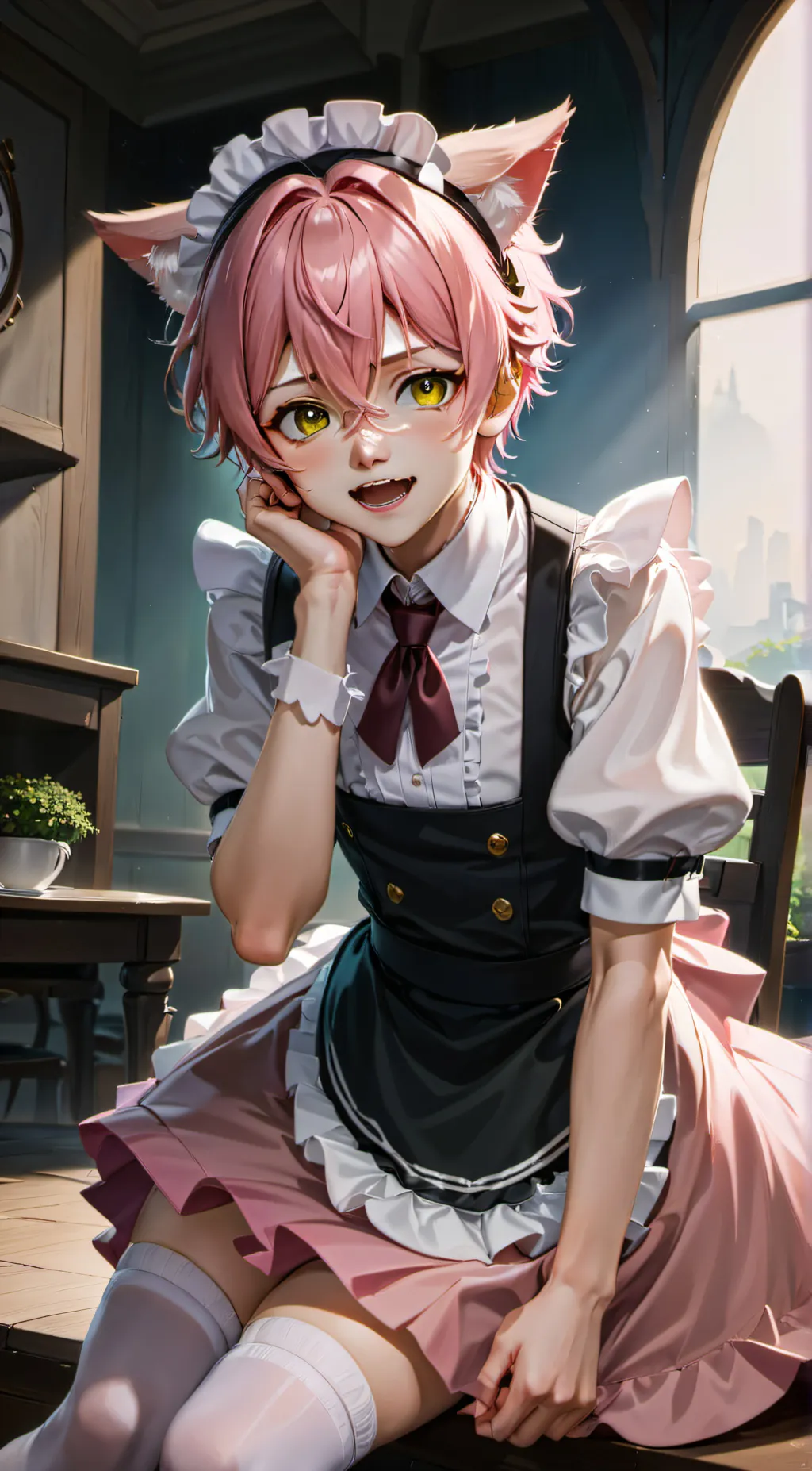 ai character: UWU CAT BOY background