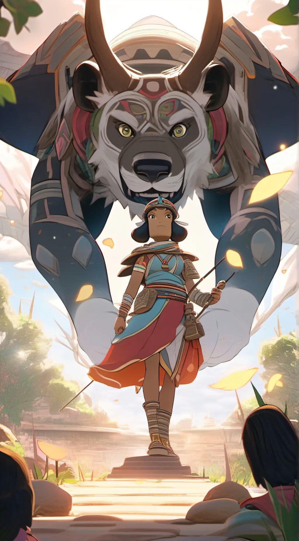 ai character: maya and the three background