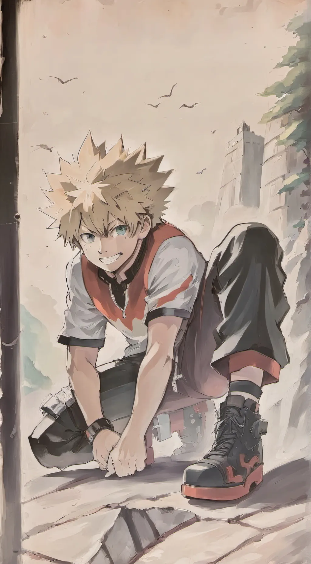 ai character: Bakugou background